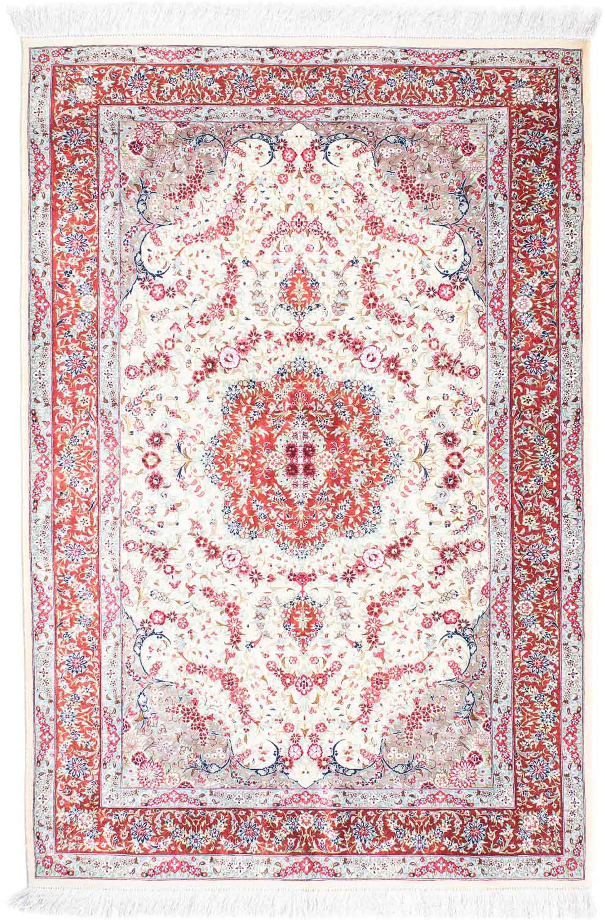 Image of morgenland Orientteppich »Perser - Ghom - 155 x 102 cm - beige«, rechteckig, 10 mm Höhe, Wohnzimmer, Handgeknüpft, Einzelstück mit Zertifikat bei Ackermann Versand Schweiz