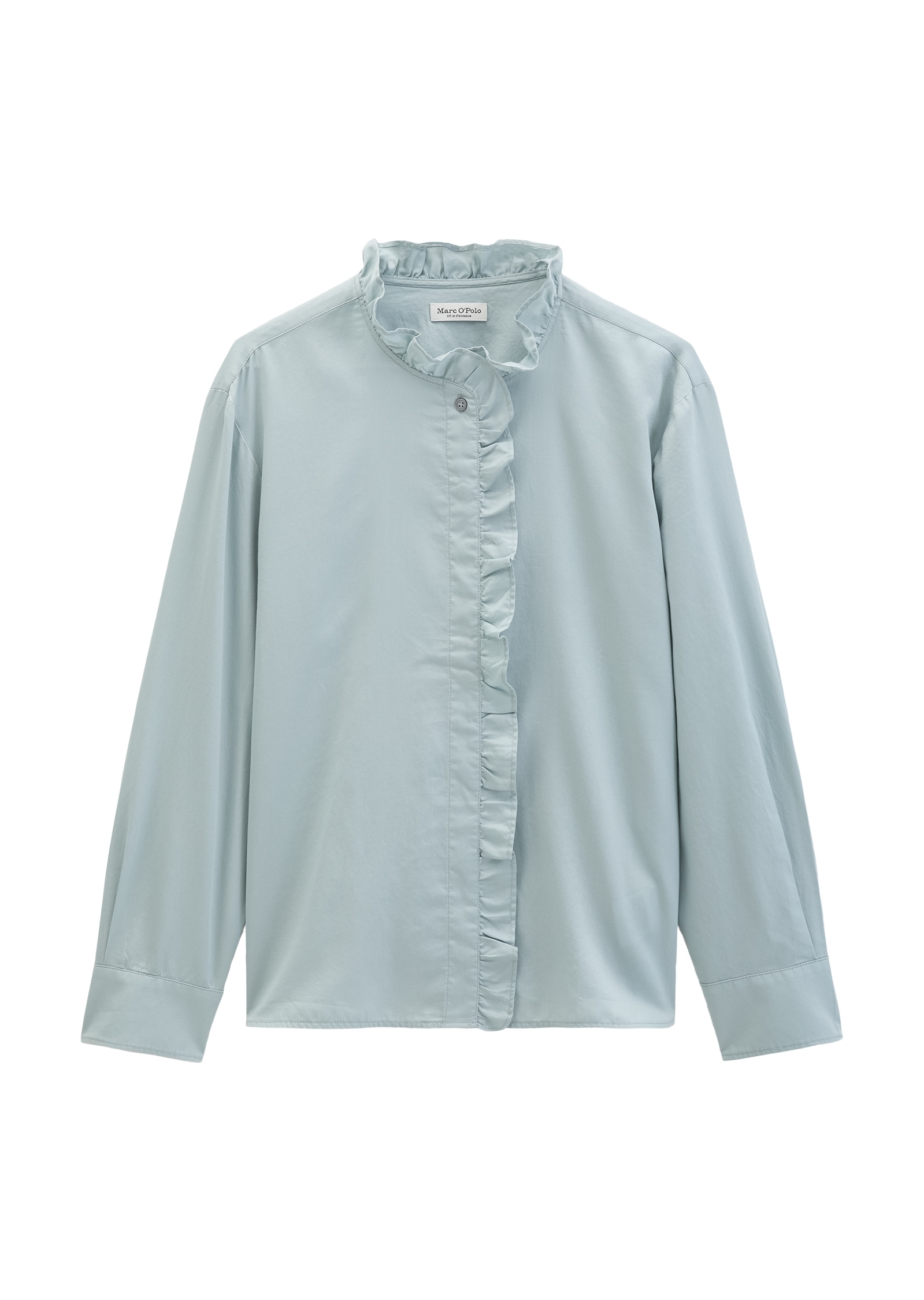 Marc O'Polo Rüschenbluse relaxed aus weichem Baumwollsatin