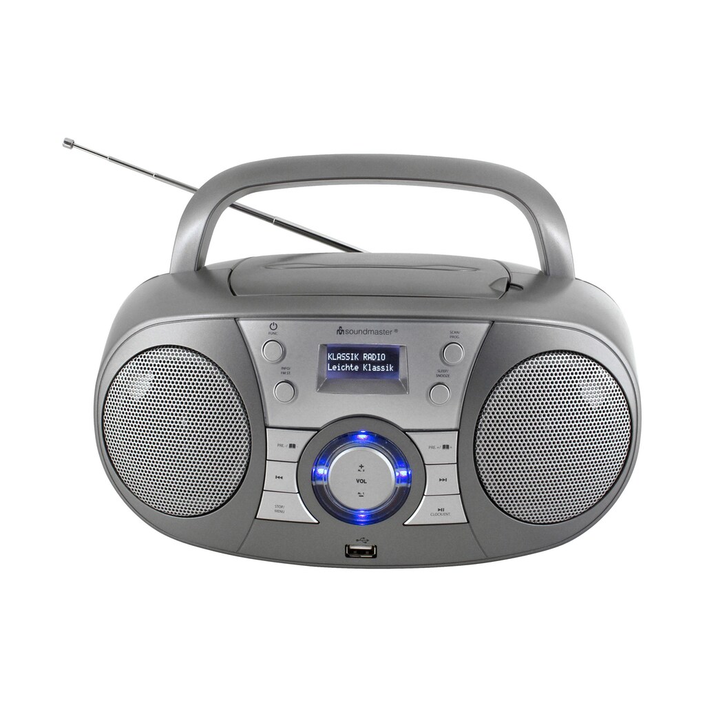 Soundmaster Digitalradio (DAB+) »SCD1800 Grau«, (Digitalradio (DAB+)-FM-Tuner)