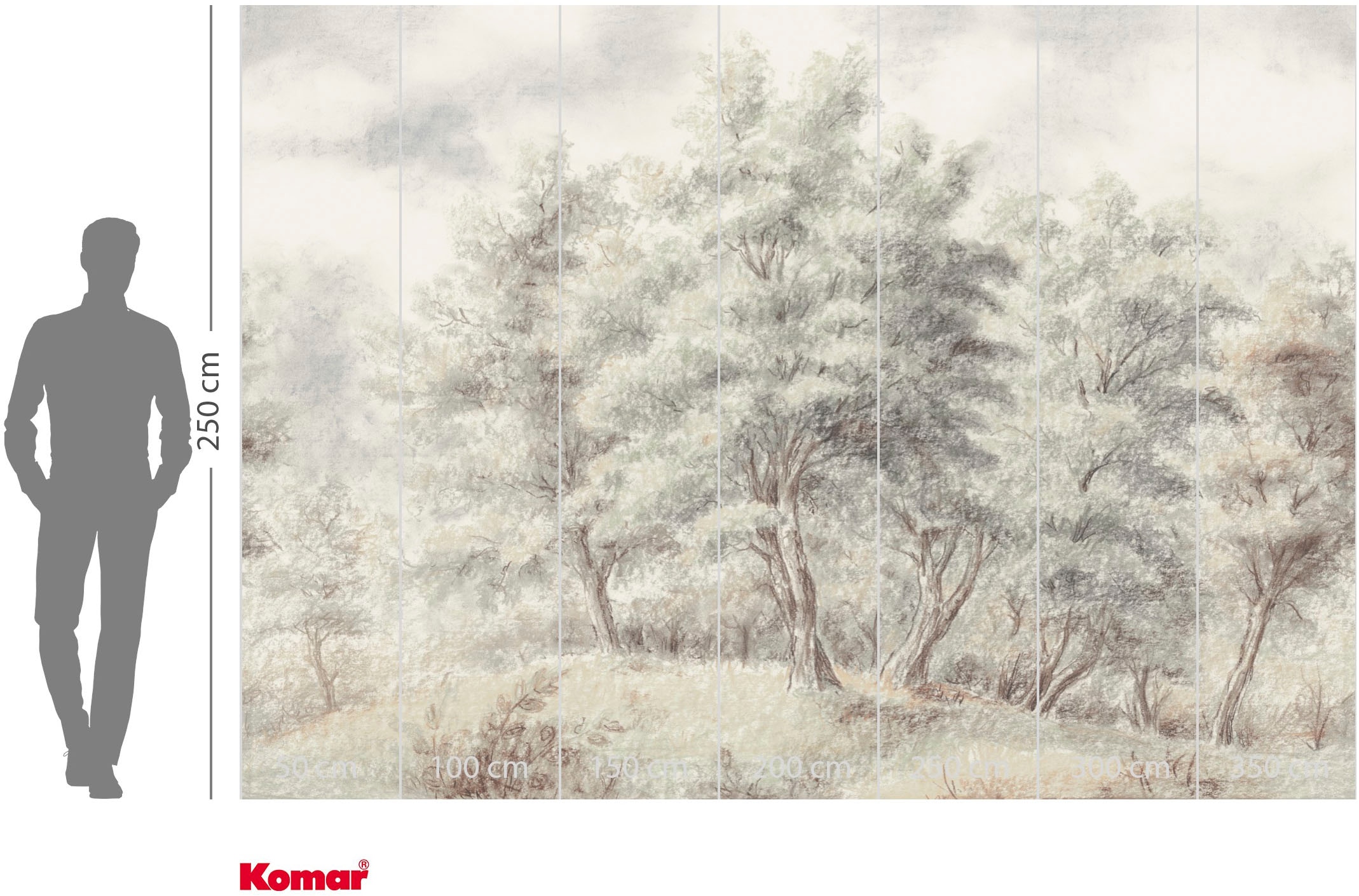 Komar Papier peint photo »Vlies Fototapete - Grove - Grösse 350 x 250 cm« imprimé