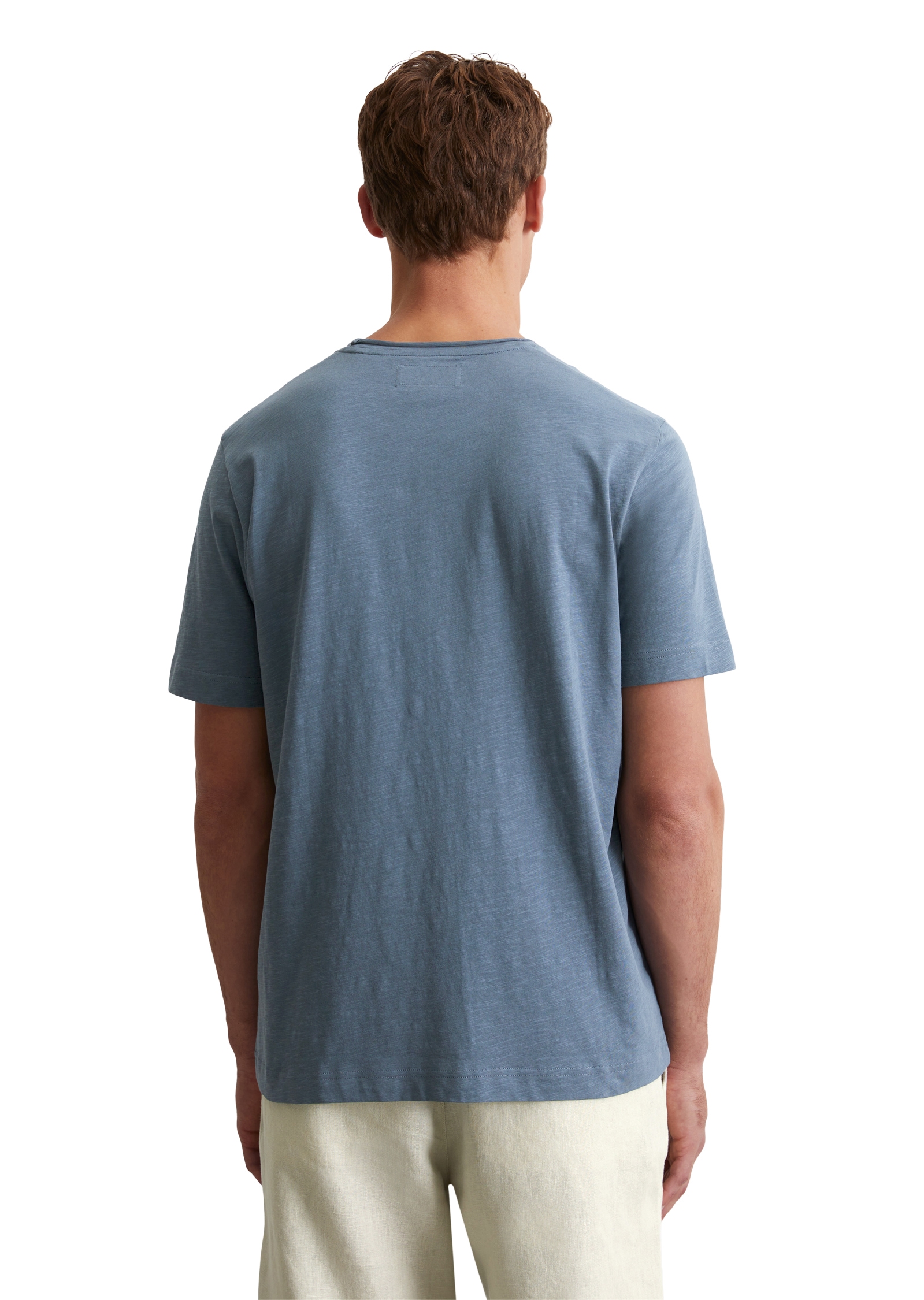 Marc O'Polo T-Shirt, unregelmässiger Slub-Jersey, elastischer Rundhals