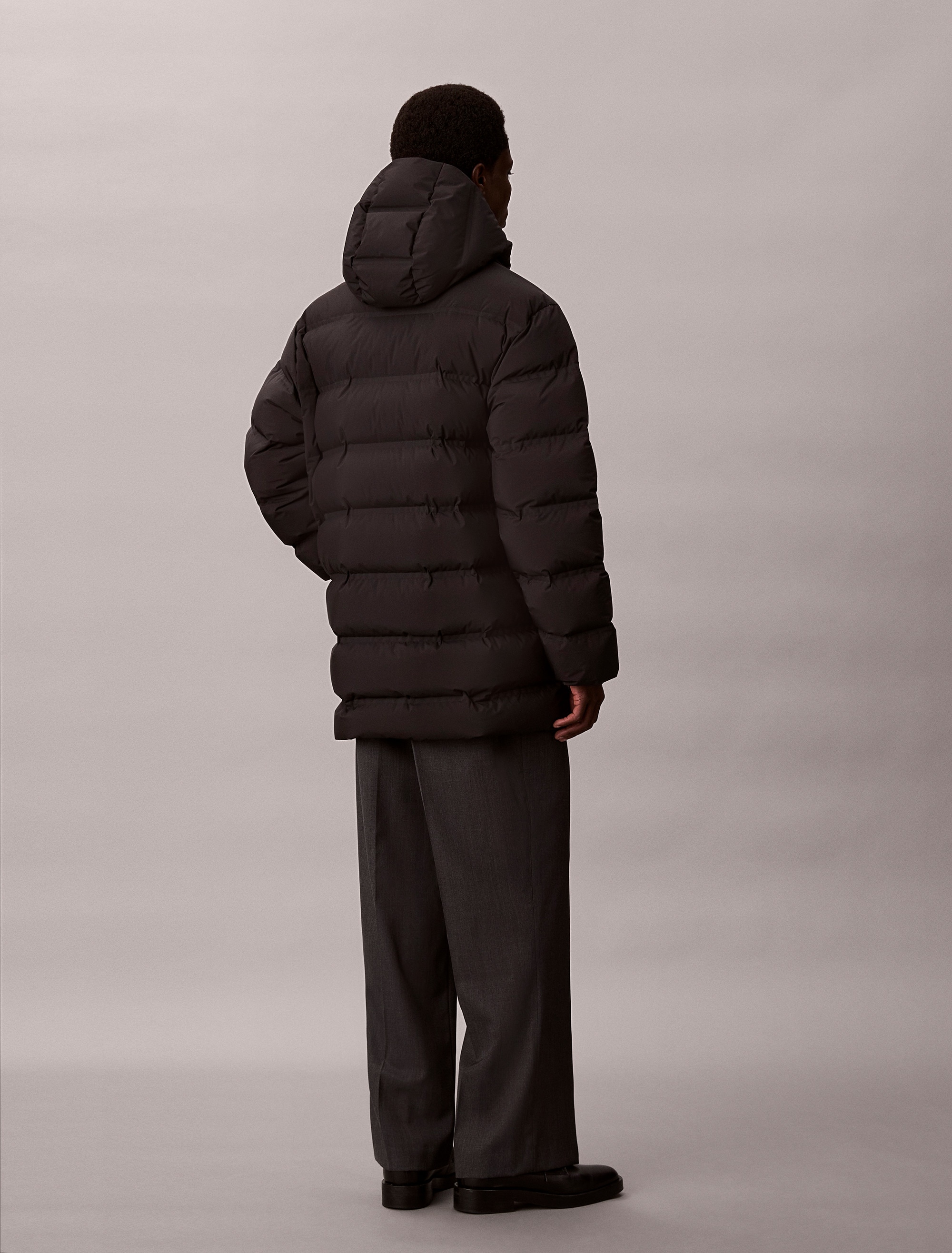 Calvin Klein Steppmantel »LS BONDED CHNNLD LONG HOODED PUF«, Mit Rundhalsausschnitt, regular fit