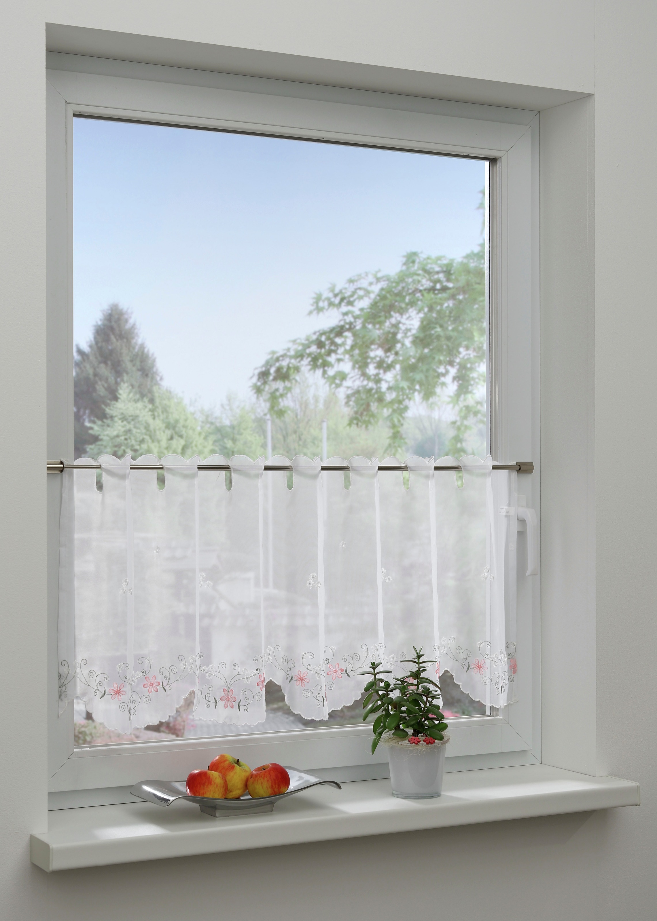 Image of GARDINIA Scheibengardine »Blumen«, (1 St.), HxB: 45x140 bei Ackermann Versand Schweiz