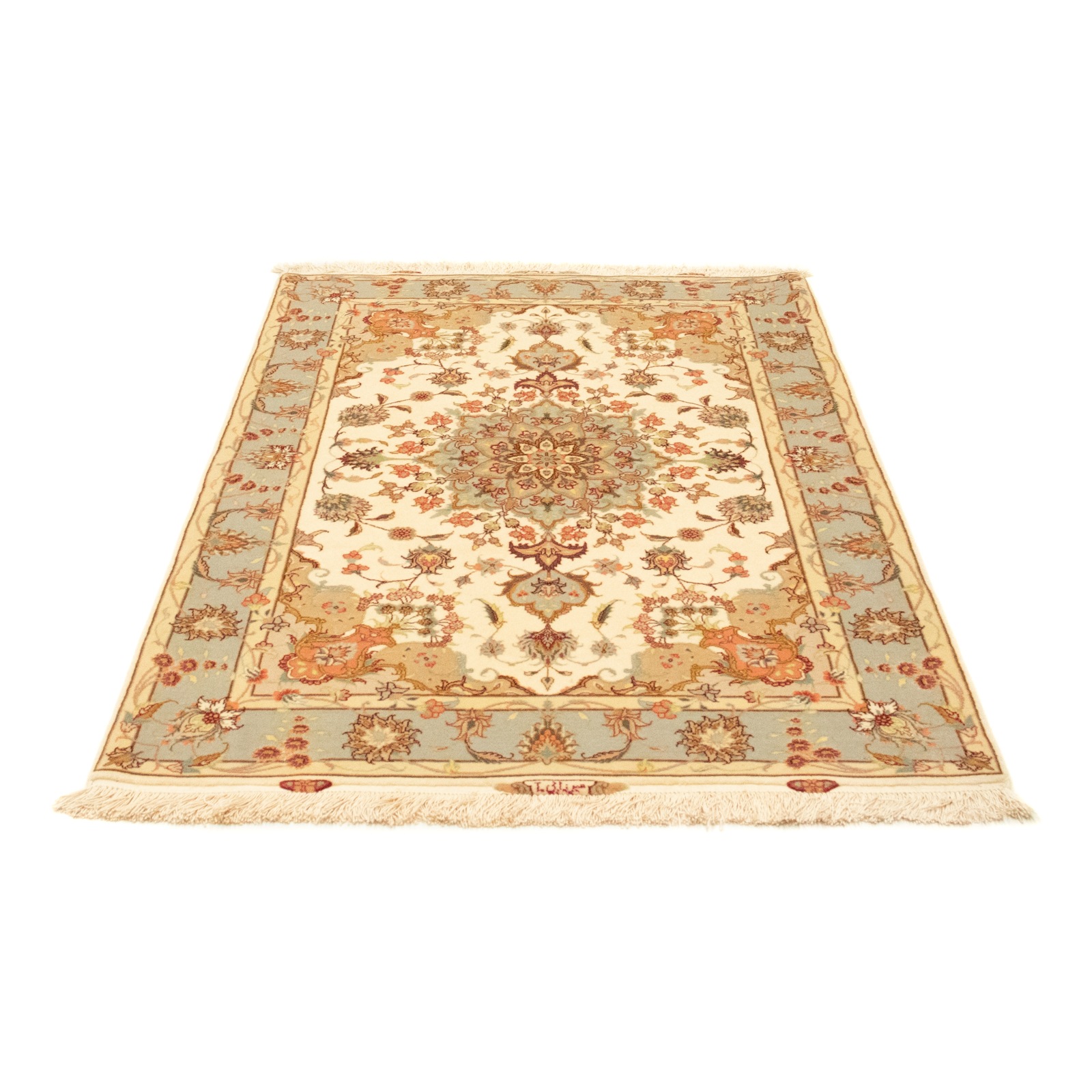 Image of morgenland Teppich »Täbriz 60 Raj Teppich handgeknüpft beige«, rechteckig, 7 mm Höhe, handgeknüpft bei Ackermann Versand Schweiz