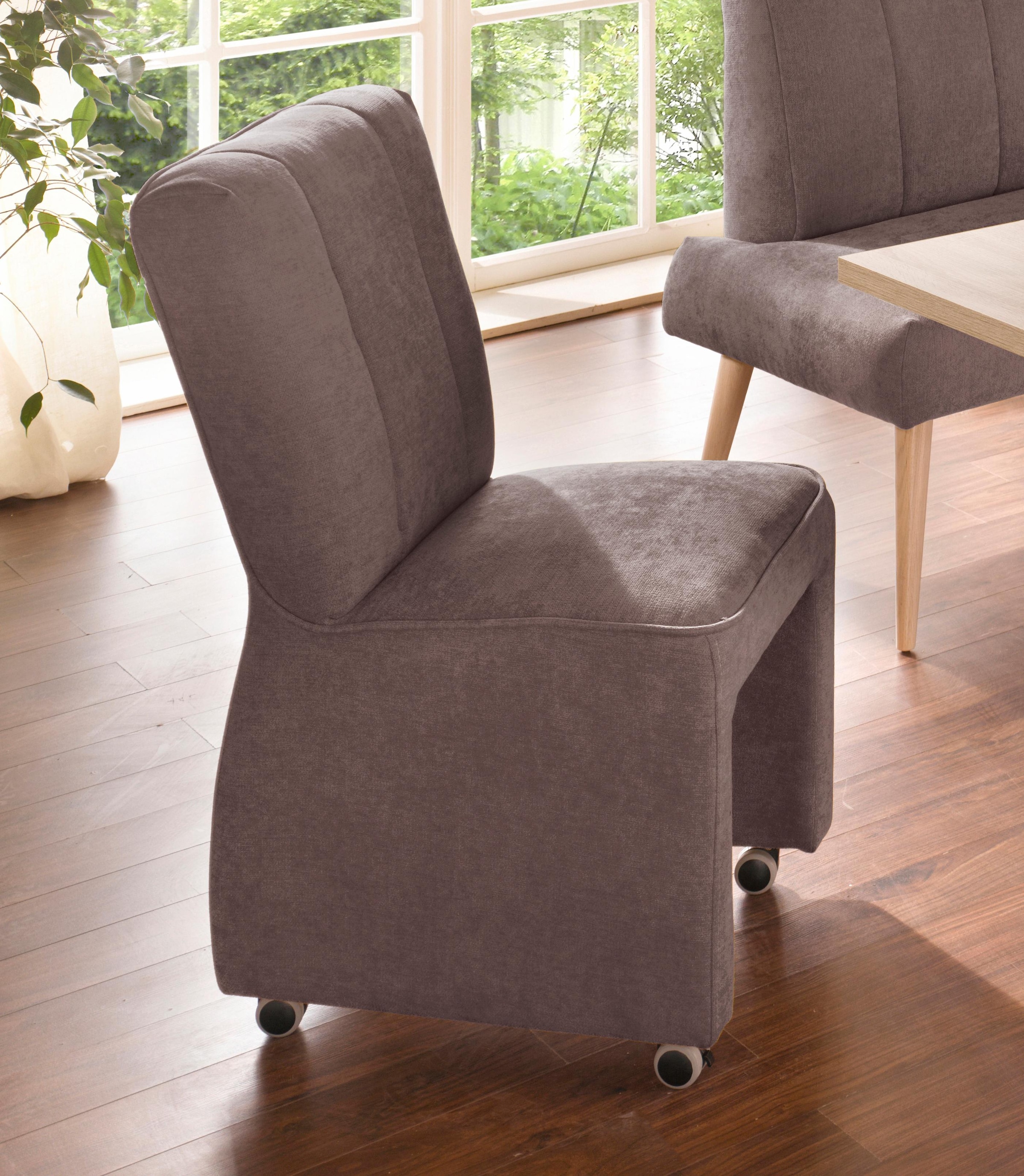 exxpo - sofa fashion Sessel »Costa, Loungesessel, Hochlehnsessel, auf Rollen, Komfortsitzhöhe 53cm«, kompakt und bequem, Breite 52 cm