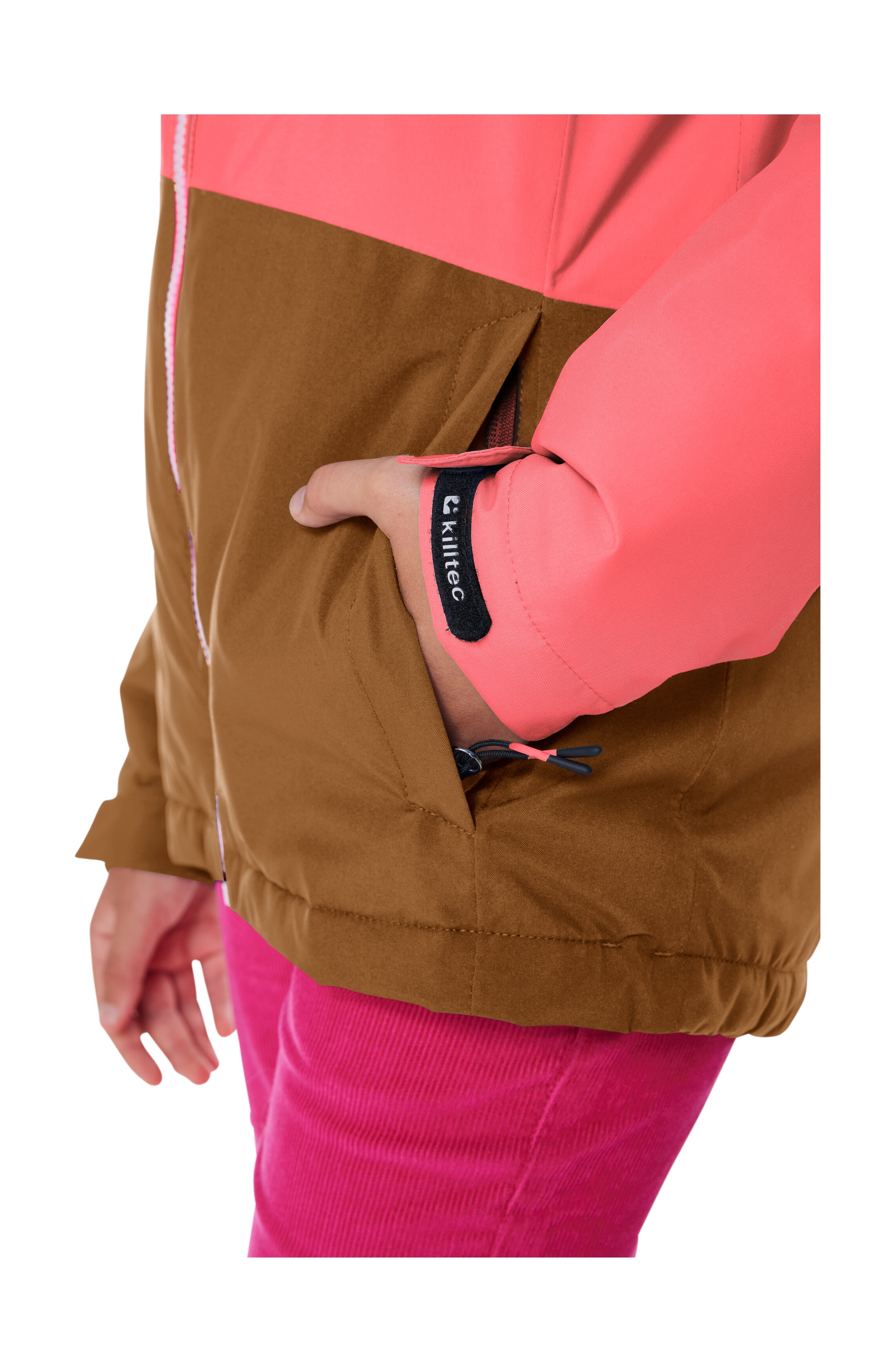 Killtec Veste de ski »KSW 331 GRLS SKI JCKT« Atmungsaktive, wasserdichte Jacke mit Fleece-Innenseite, Skipasstasche