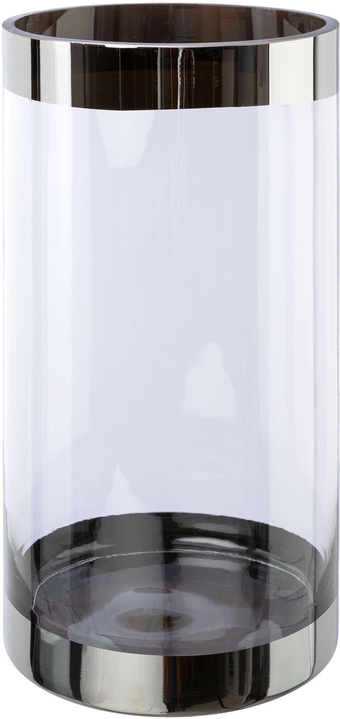 Image of Creativ deco Bodenvase mit silberfarbenen Absetzungen