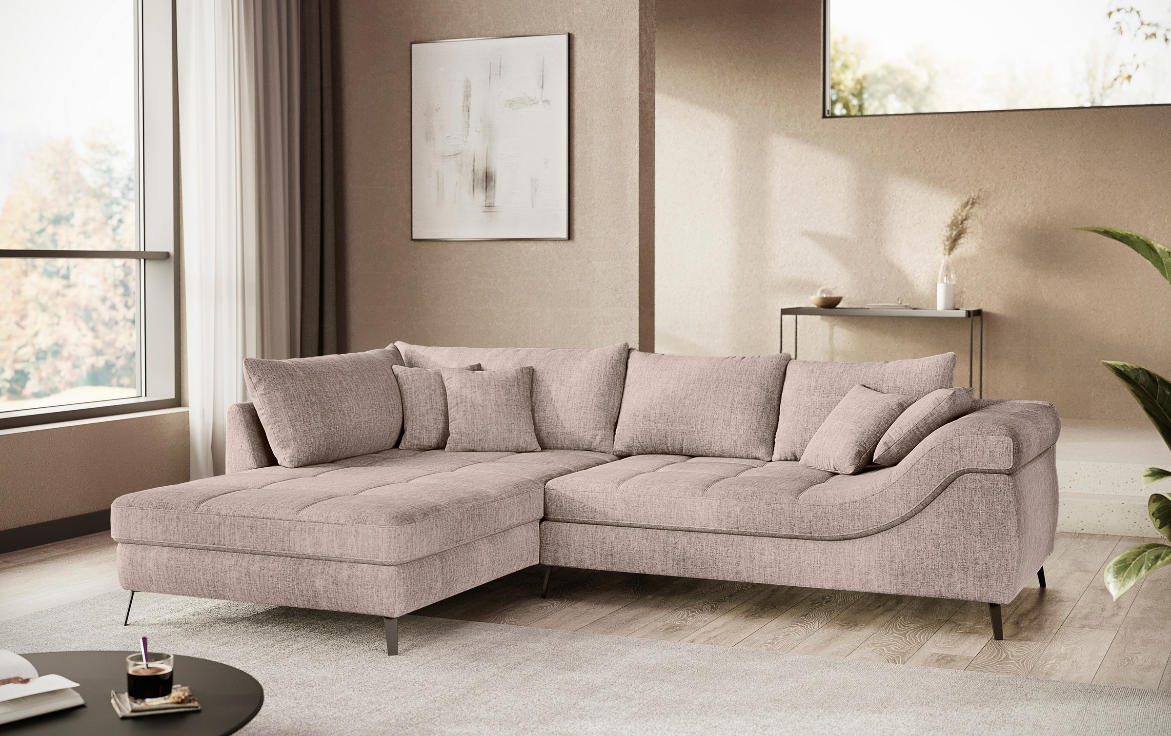 Mr. Couch Ecksofa »Portofino, L-Form«, Mit Kaltschaumpolsterung, bis 140 kg belastbar