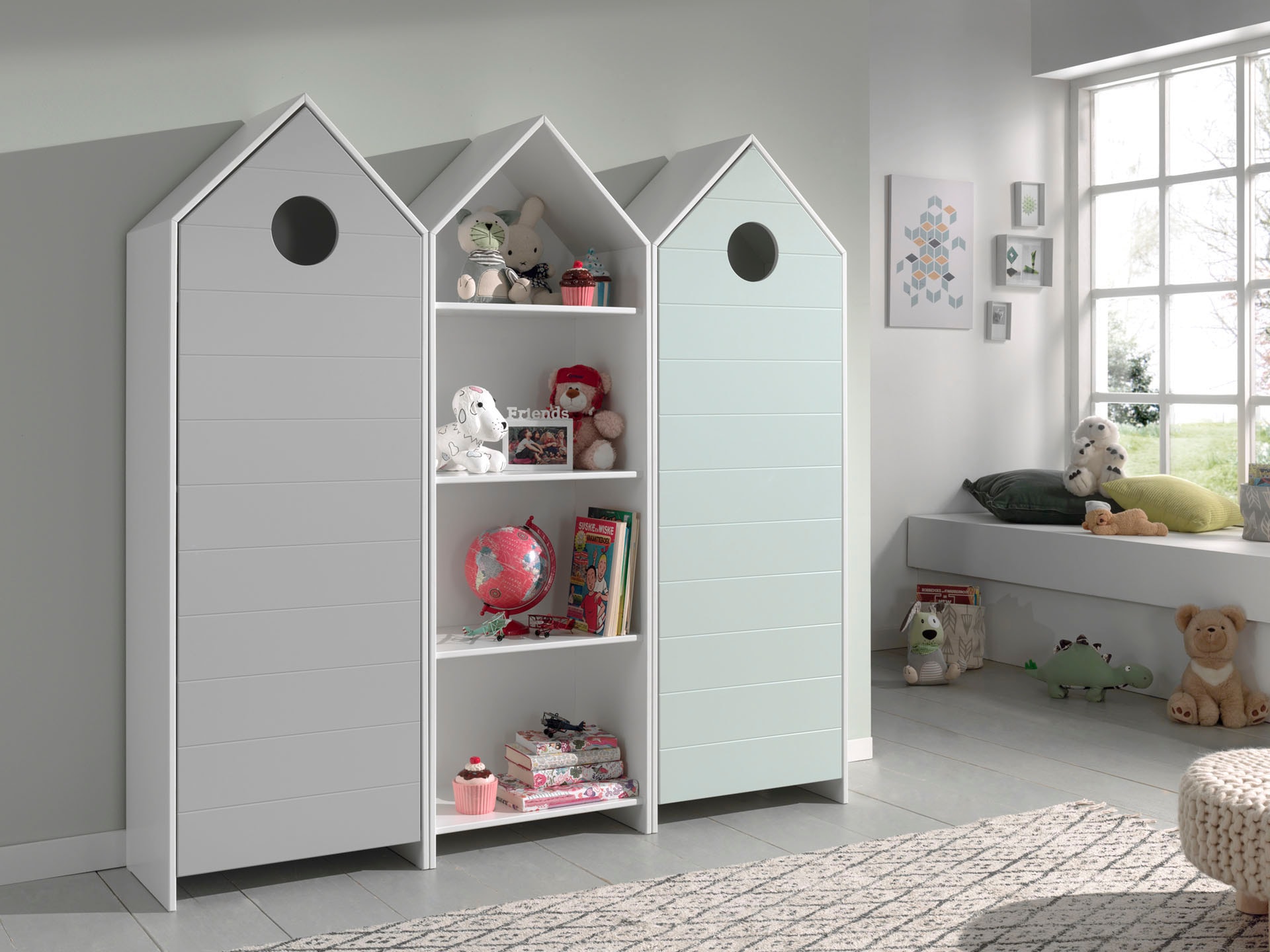 Vipack Jugendzimmer-Set »Casami, best. aus 2 Schränken mit Drehtür, 1 Regalschrank, TOP modern« B/H/T ca. 115,2x171,3x37cm, verschiedene Farbkombinationen erhältlich, 