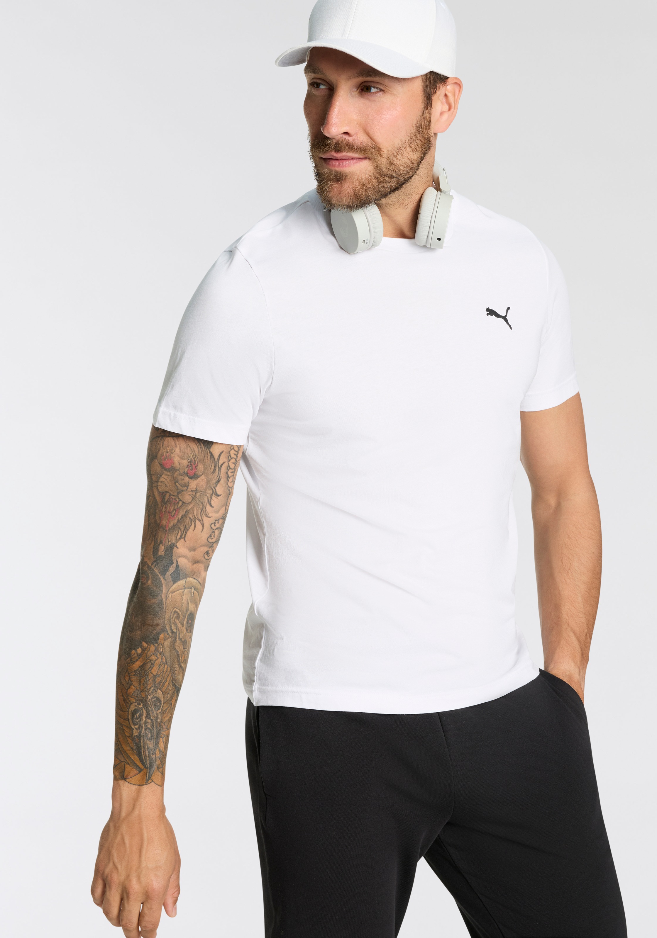 PUMA T-Shirt »ESS LOGO TEE MULTIPACK M«, Doppelpack, 2 Stück