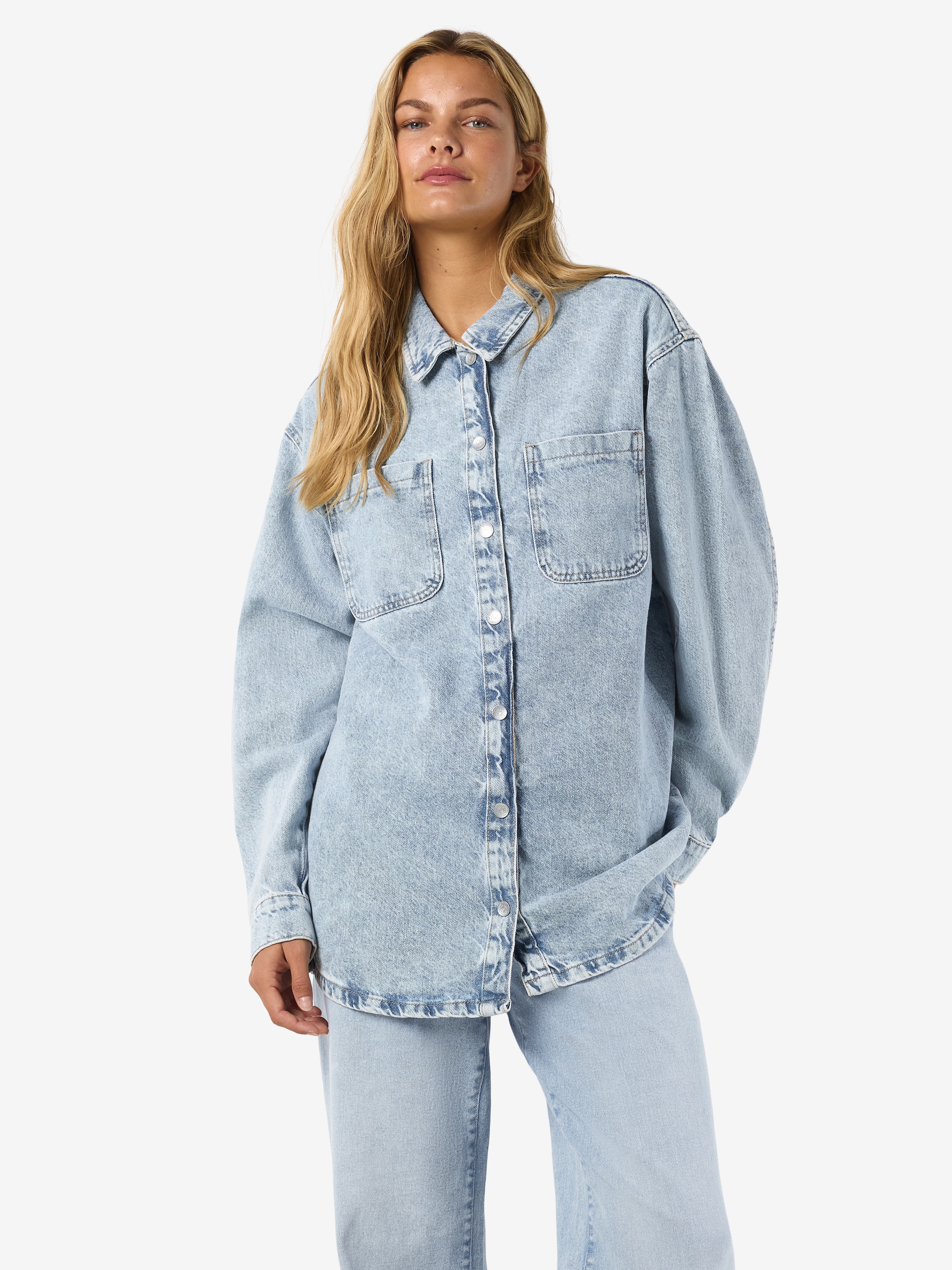 Image of Noisy may Jeansbluse "NMALVA L/S DENIM SHACKET AZ352LB NOOS"
