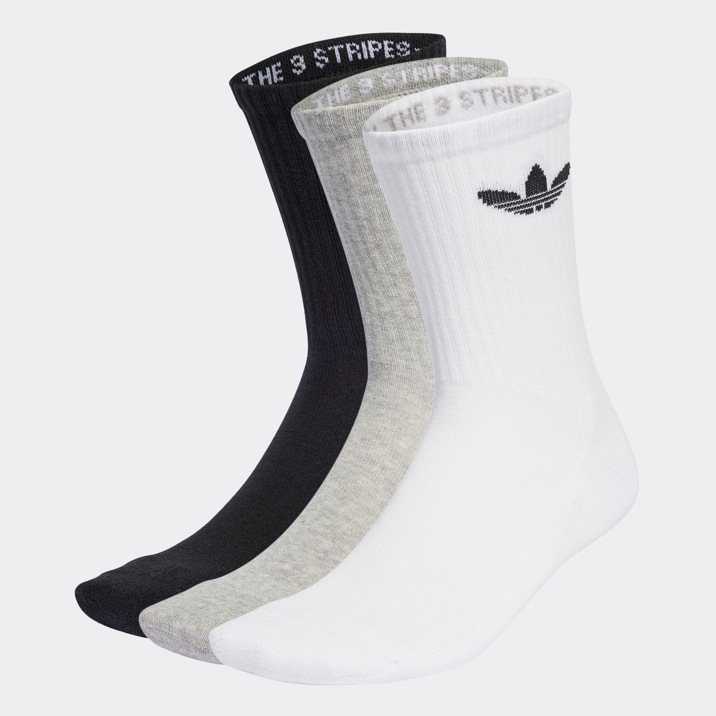 Image of adidas Originals Sportsocken "TREFOIL CUSHION CREW SOCKEN, 3 PAAR" 3 Paar tlg. für Erwachsene, 3er-Pack, mit Logodruck, wadenlang