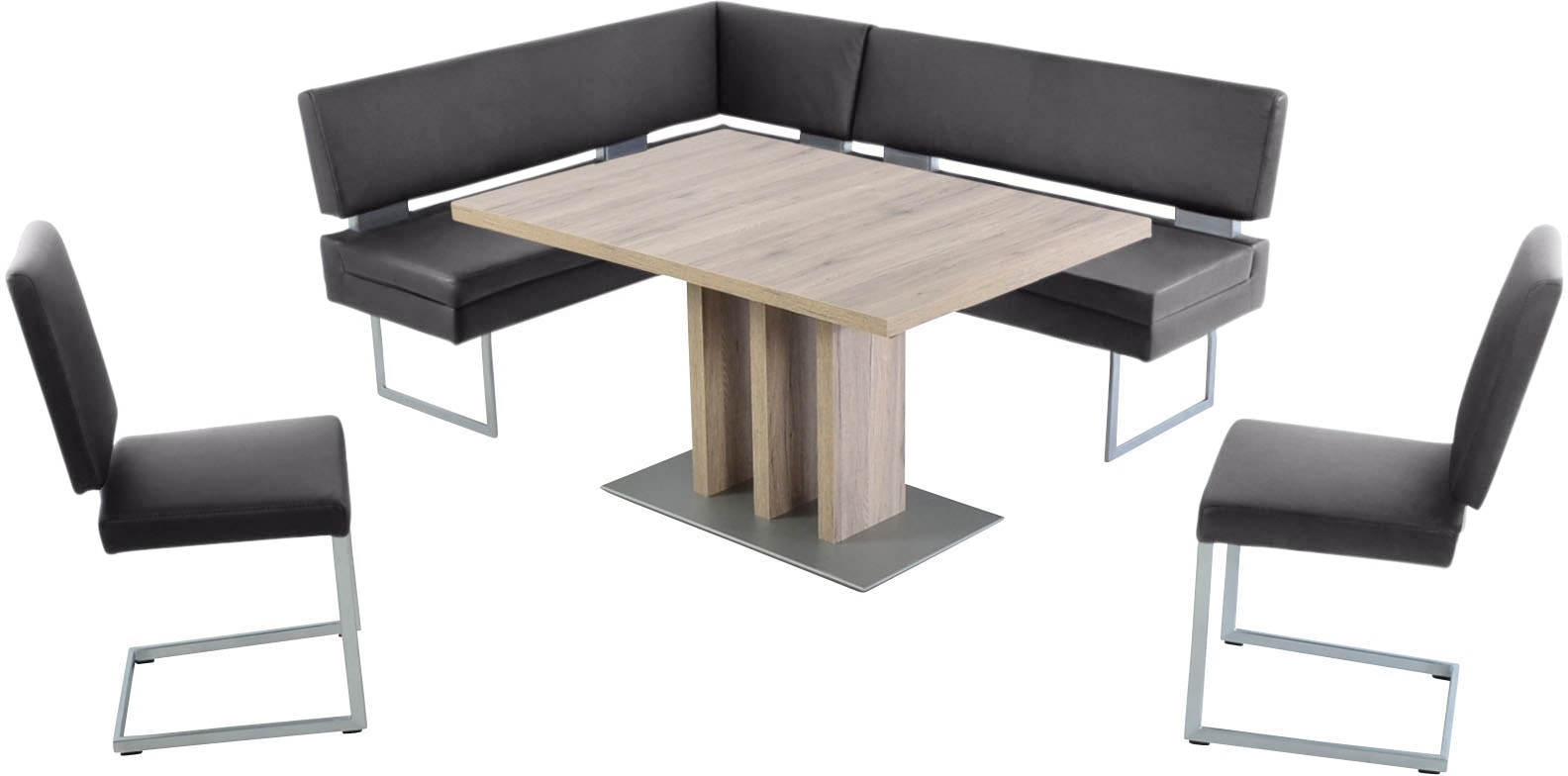 K+W Komfort & Wohnen 4 cuis tlg. jambe longue à gauche ou à droite, 2 chaises à bascule, 1 table fonctionnelle