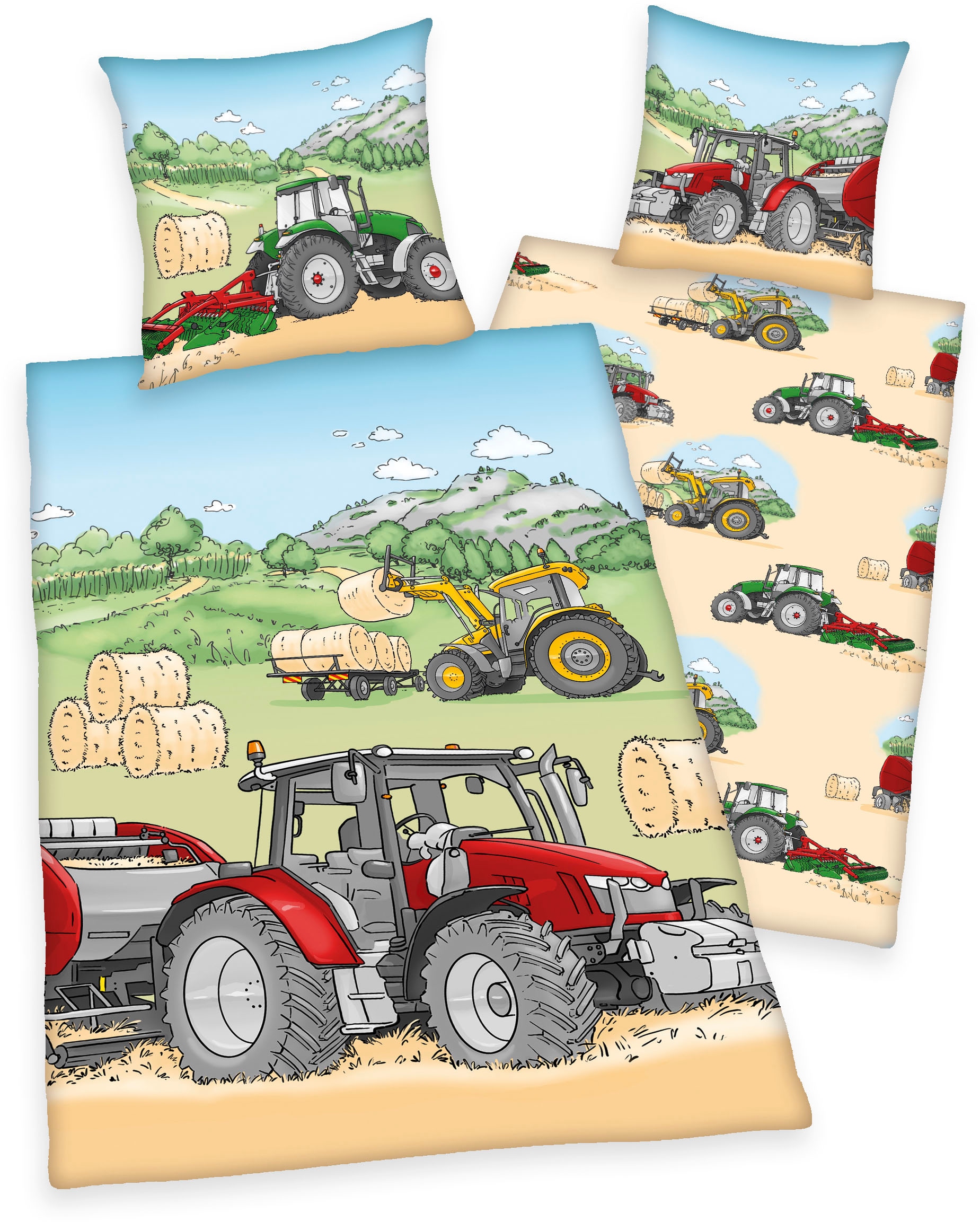 Image of Herding Young Collection Kinderbettwäsche "Traktor" mit tollem Traktoren-Motiv