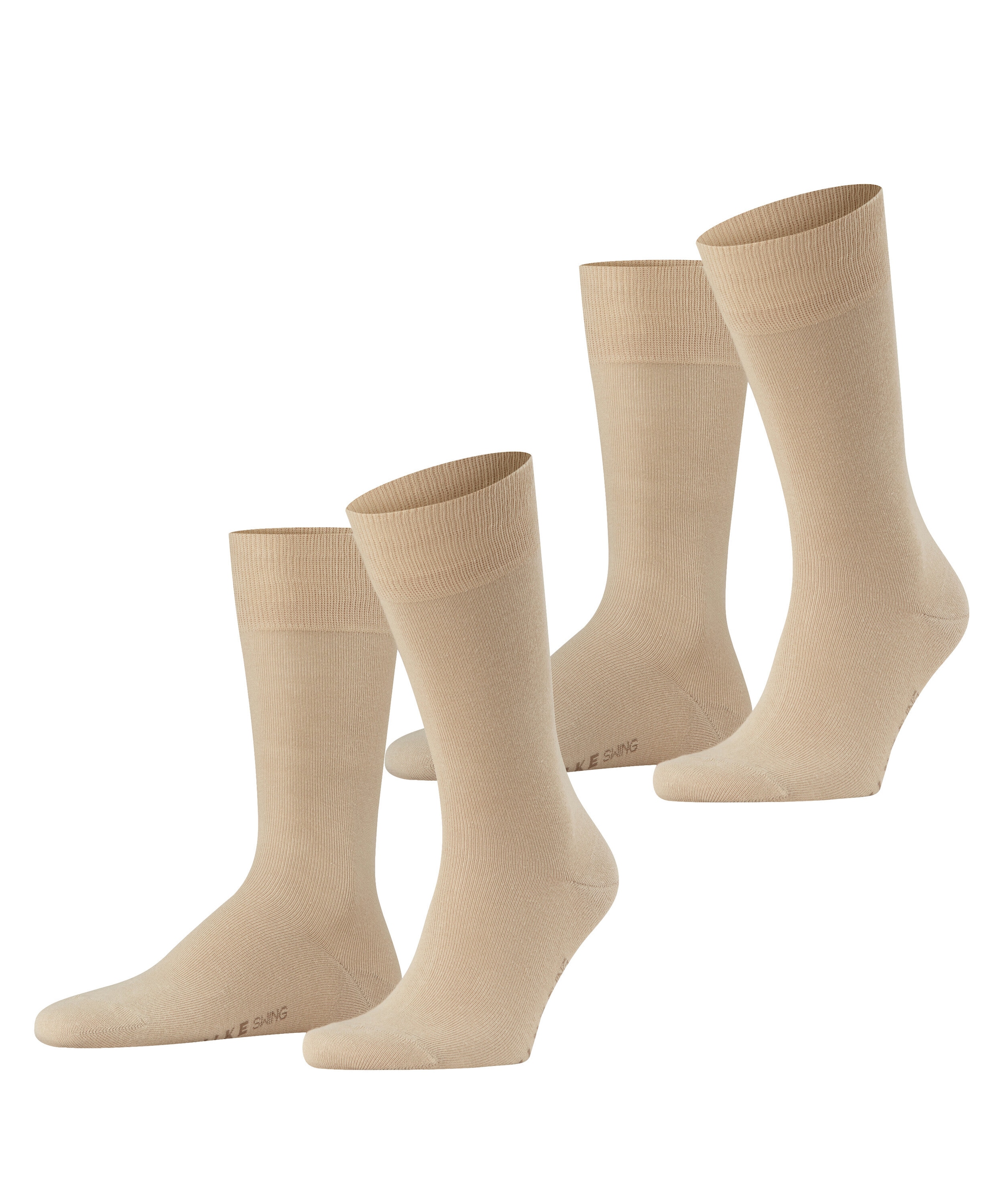 Image of FALKE Socken "Swing" 2 Paar, im Doppelpack, aus Baumwolle, verstärkt, mit flacher Zehennaht