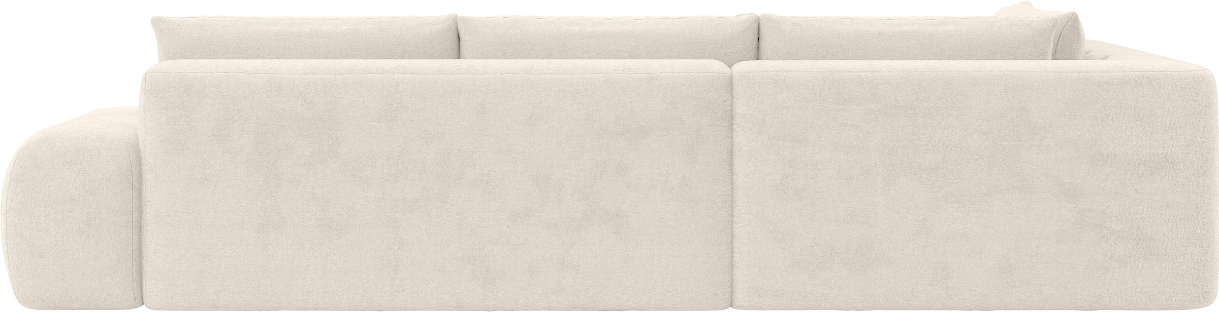 INOSIGN Ecksofa »AZITA Designsofa, elegant und bequem L-Form, Bubble-Optik«, lose Rückenkissen, traumhafte Steppung, Masse B/T/H: 352/210/72 cm