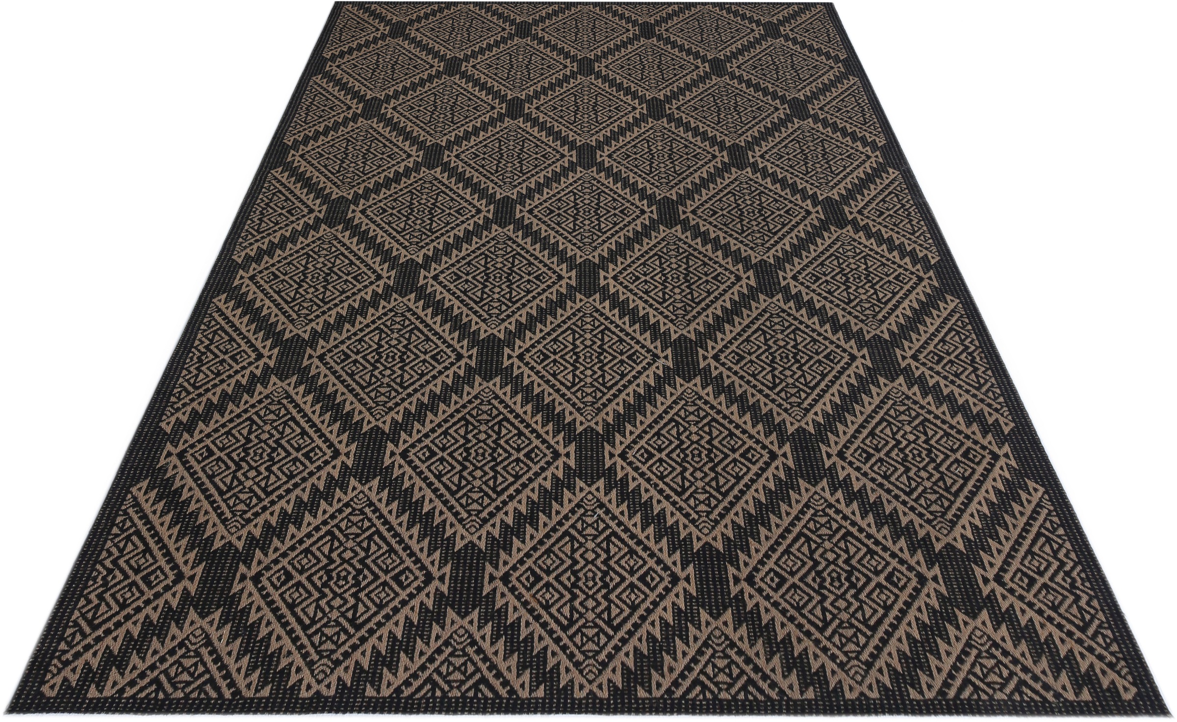 Image of Leonique Teppich »Surat«, rechteckig, 12 mm Höhe, aus natürlichen Fasern: Jute und Baumwolle, Flachgewebe, Teppich mit Azteken-Muster, ideale Teppiche für Wohnzimmer, Esszimmer, Schlafzimmer bei Ackermann Versand Schweiz