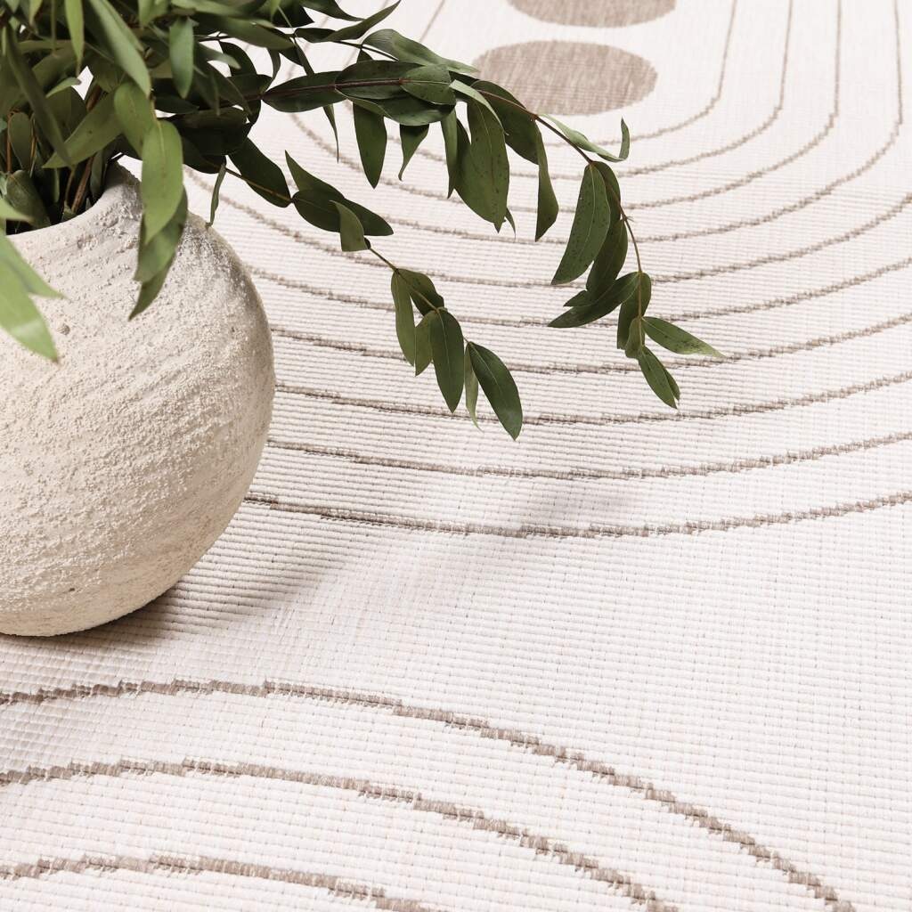 Carpet City Outdoorteppich »DUO RUG 5739« rechteckig 5 mm Höhe Wendeteppich Wetterfest In- & Outdoor, Balkon, Terrasse, Wohnzimmer