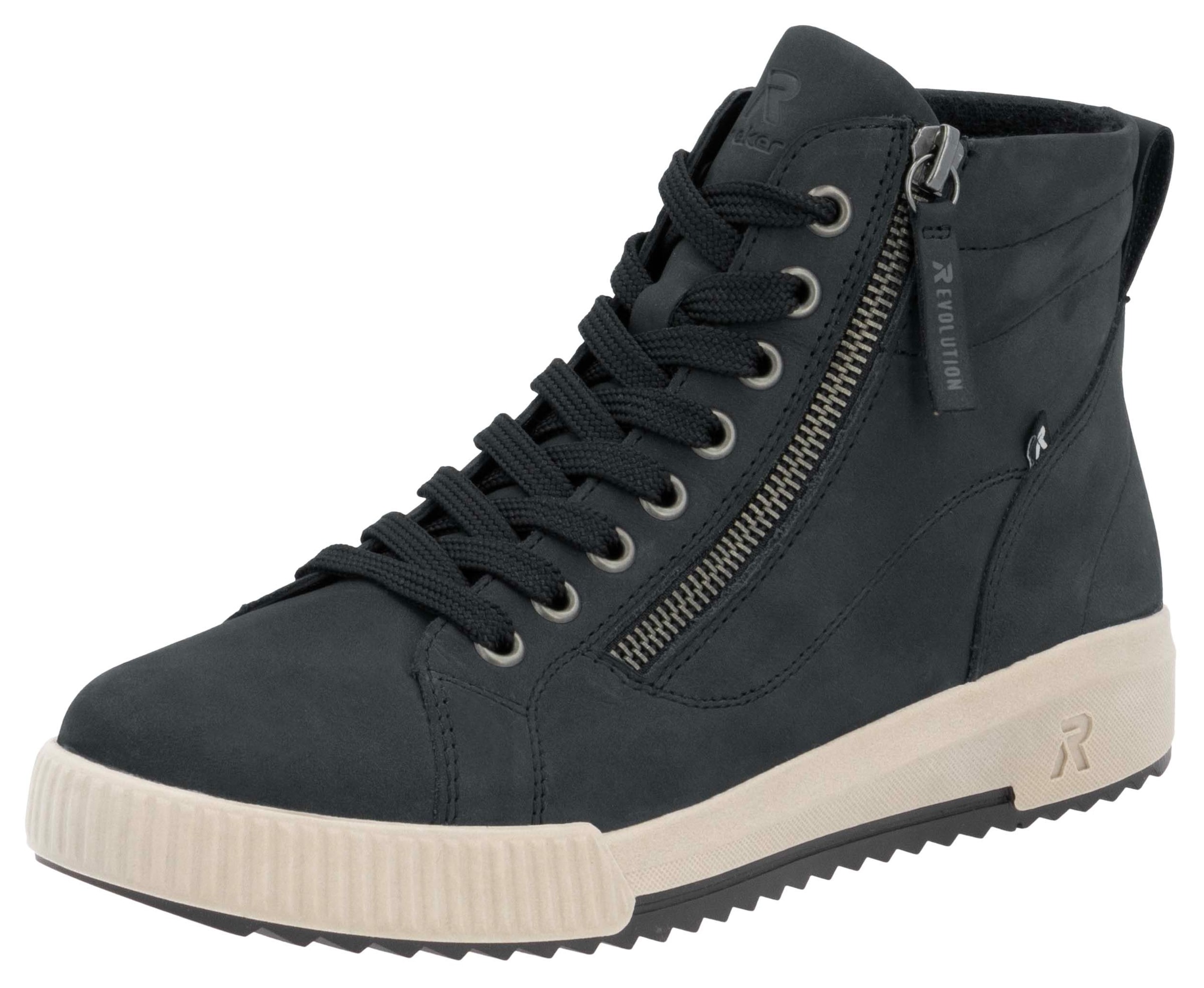 Image of RIEKER Sport Schnürboots Stiefelette, High Top Sneaker, Freizeitboots mit Reissverschluss