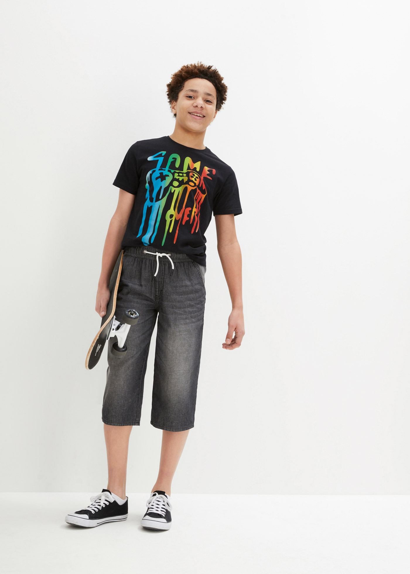 bonprix T-Shirt , T-Shirt mit Baumwolle
