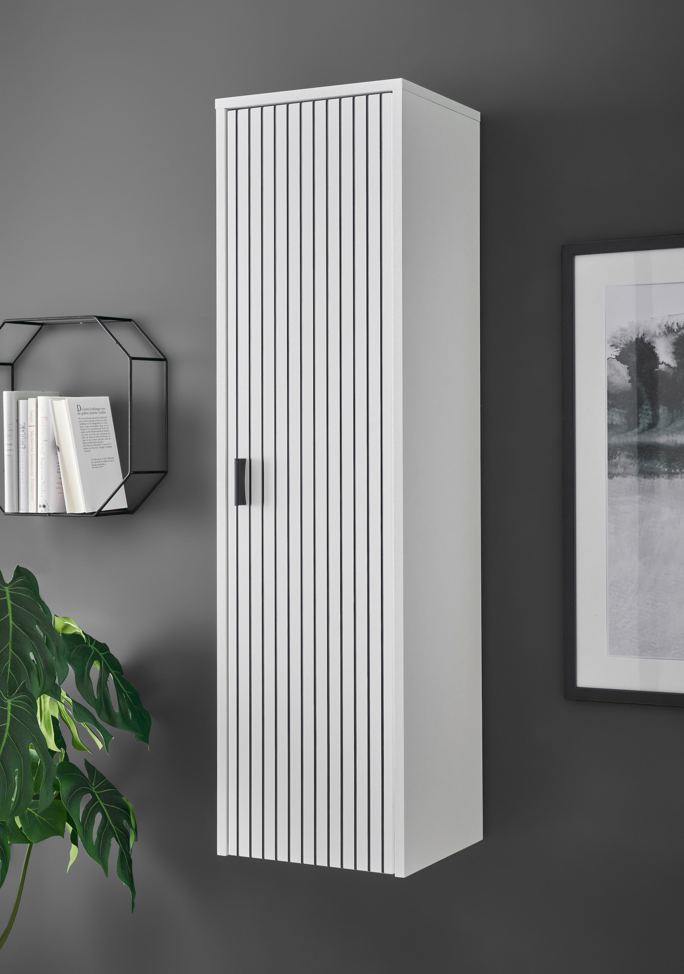 Image of Home affaire Mehrzweckschrank "Hudson" in moderner Trendfarbe, Griffe aus Metall (Schwarz), Höhe 120 cm