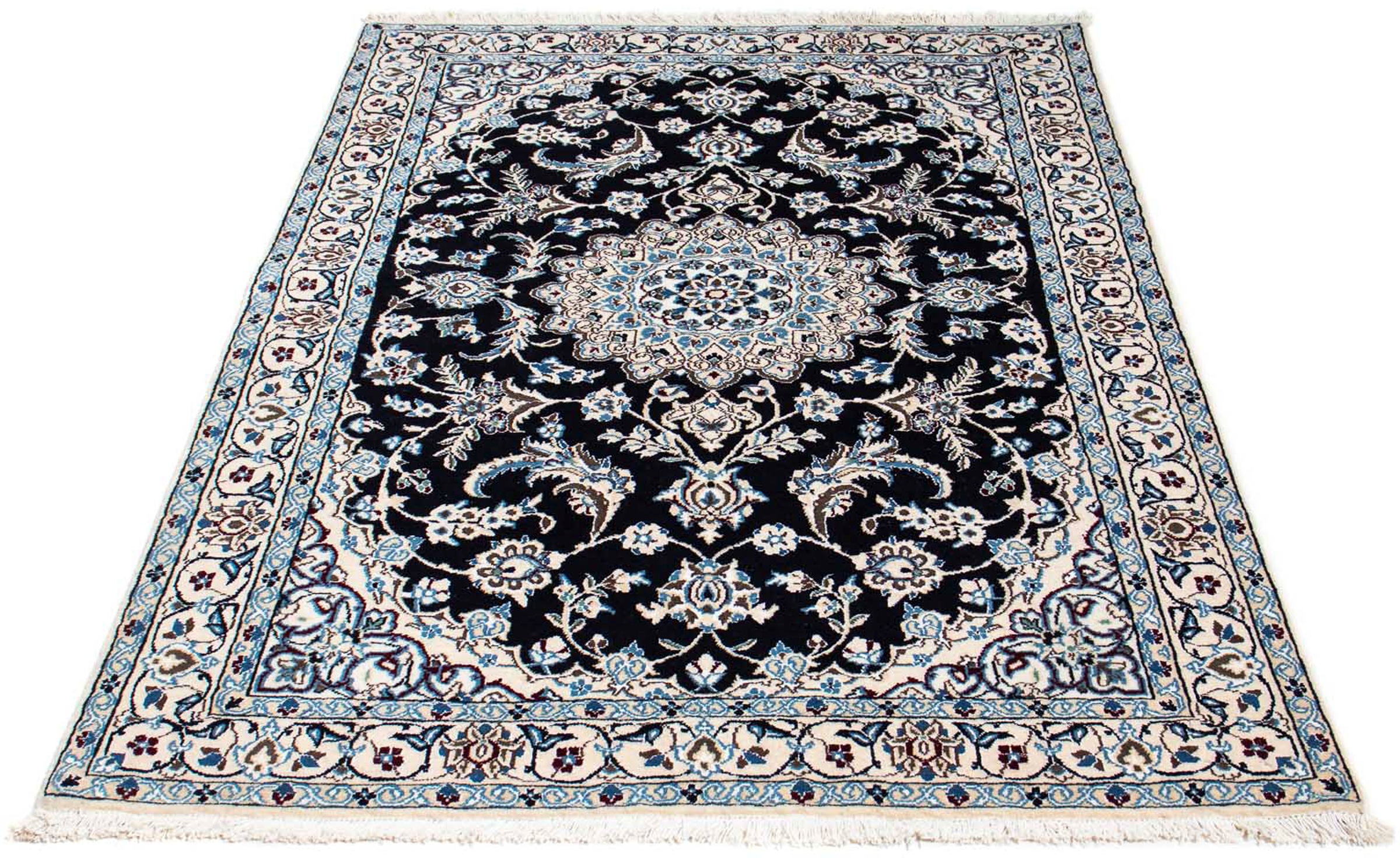 Image of morgenland Orientteppich »Perser - Nain - 165 x 108 cm - beige«, rechteckig, 10 mm Höhe, Wohnzimmer, Handgeknüpft, Einzelstück mit Zertifikat bei Ackermann Versand Schweiz