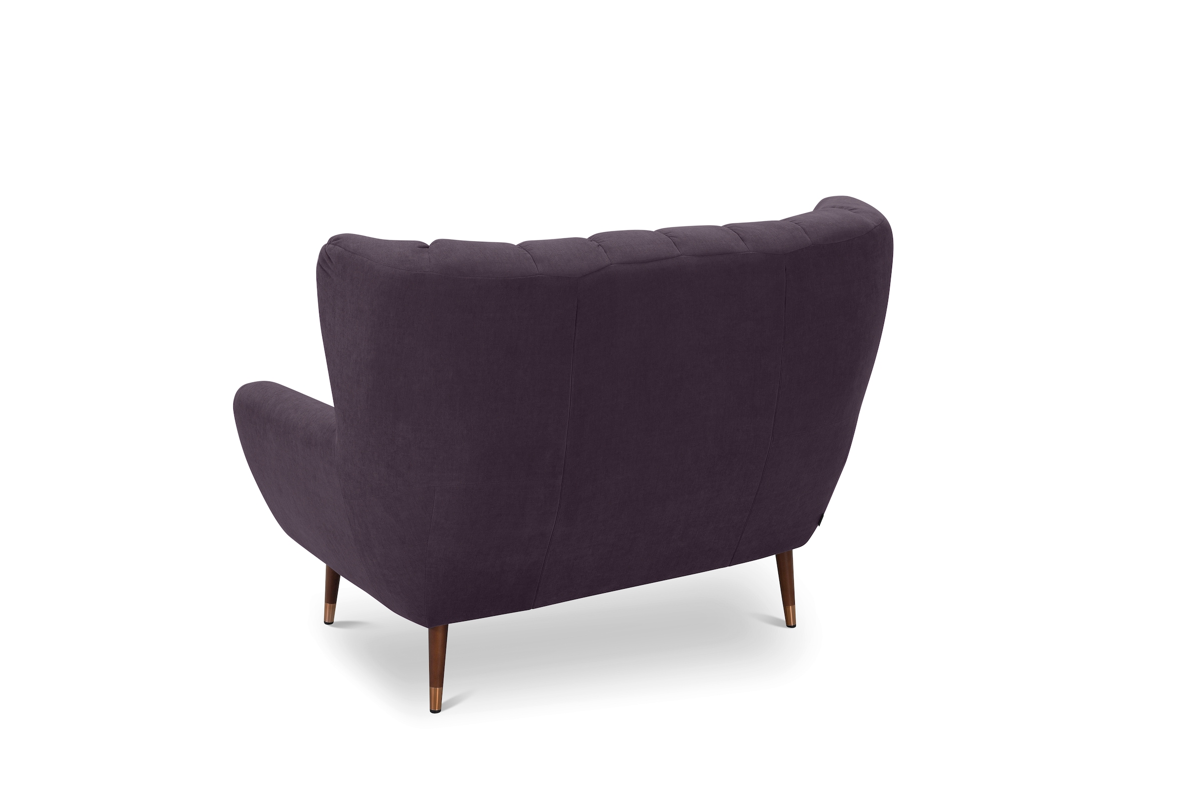 exxpo - sofa fashion 2-Sitzer »Polly, bequem mit hoher Rückenlehne, hohe Füsse, Ohrensesselcouch«, Küchensofa, hochwertige Bezugsvarianten und aktuelle Farben