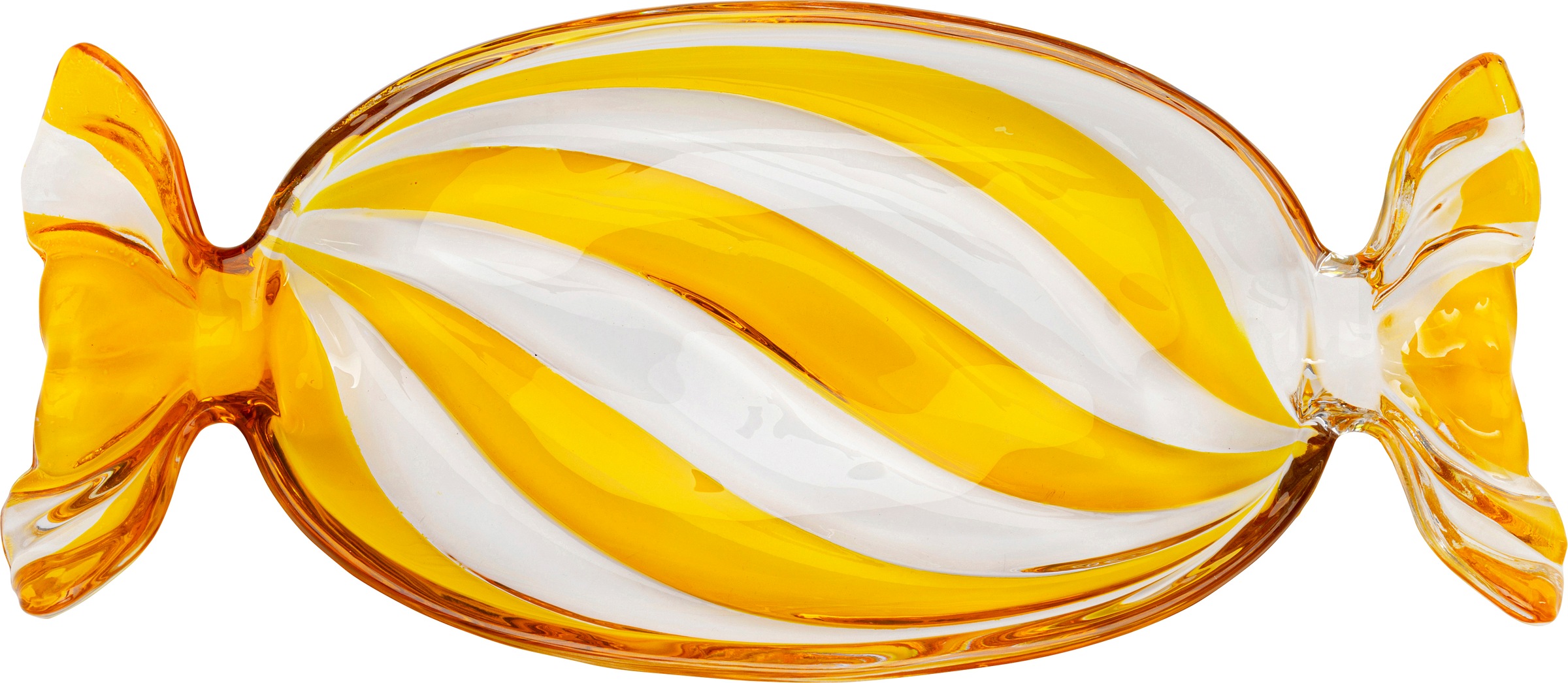 Image of Kare Design Schale "Candy Gelb 35cm" aus Glas aus gefärbtem Glas