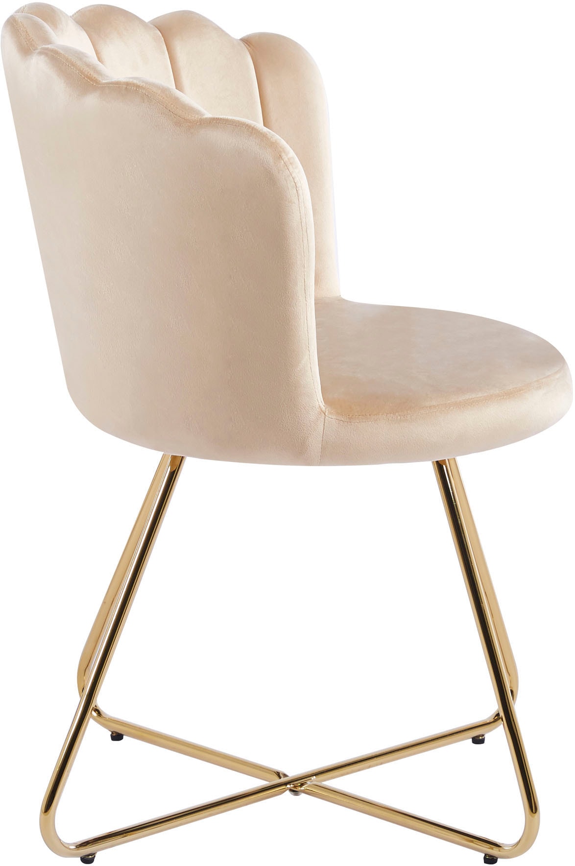 SalesFever Polsterstuhl »Komfortabler Stuhl im eleganten Design« (Set) 2 Stk.Muschel-Design