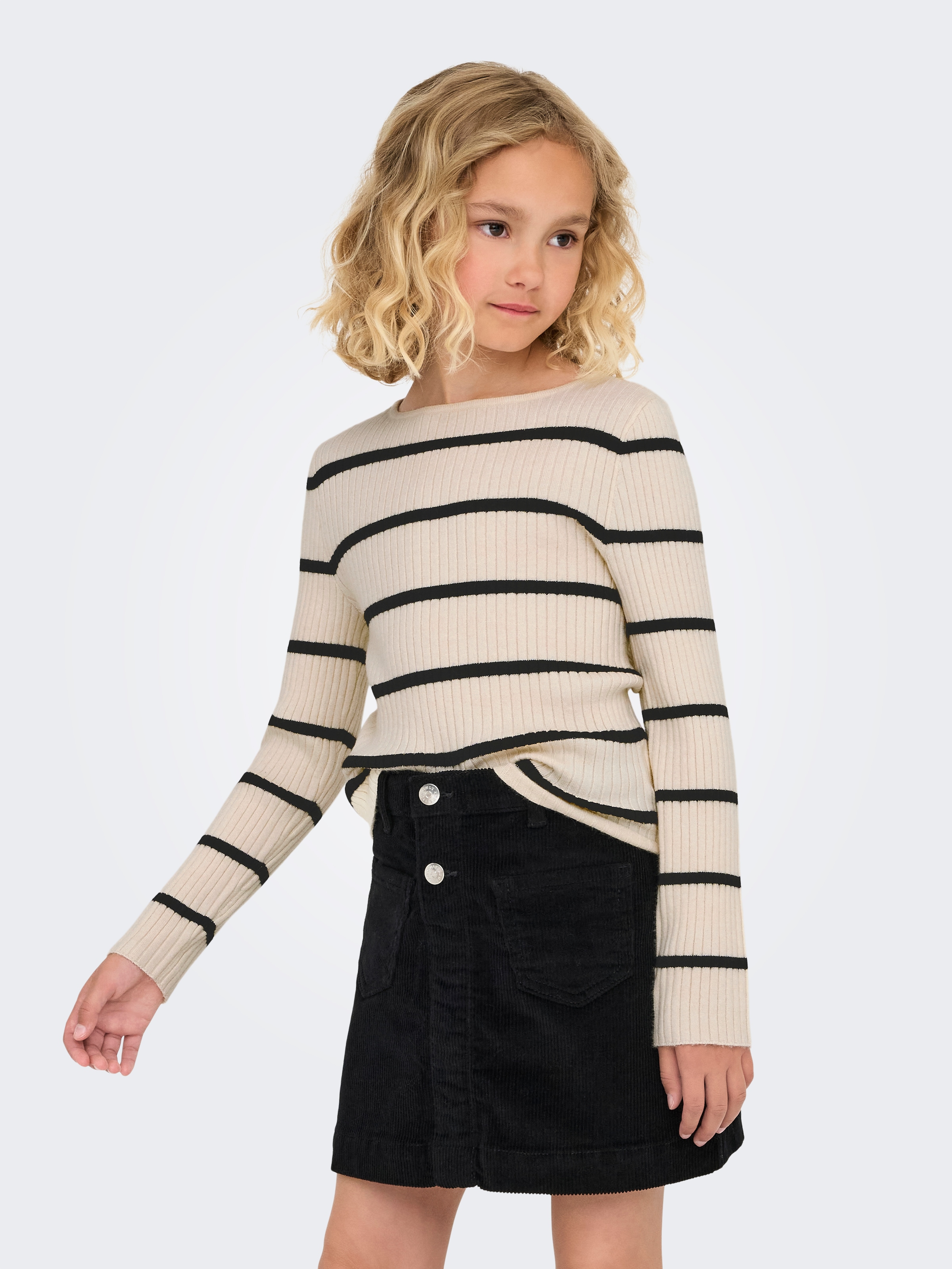 Image of KIDS ONLY Strickpullover "KOGIBI LS RIB BOATNECK CP KNT" Viskosemischung, regular fit