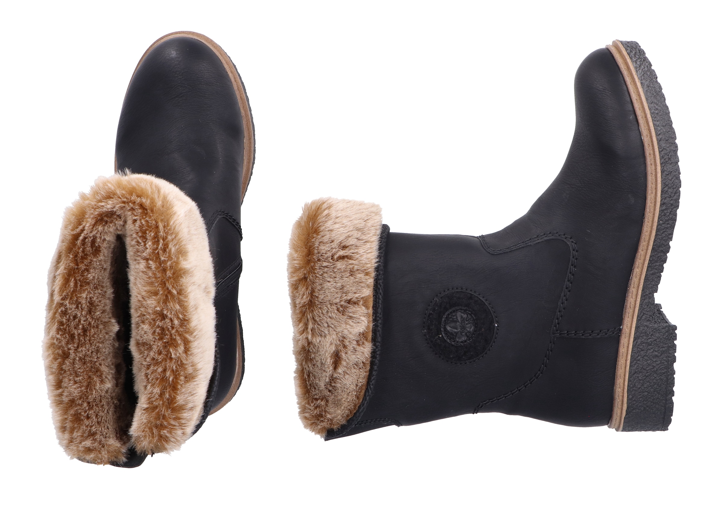 Rieker Winterstiefelette, Winterboots, Warmfutter, Blockabsatz, mit Innenreissverschluss