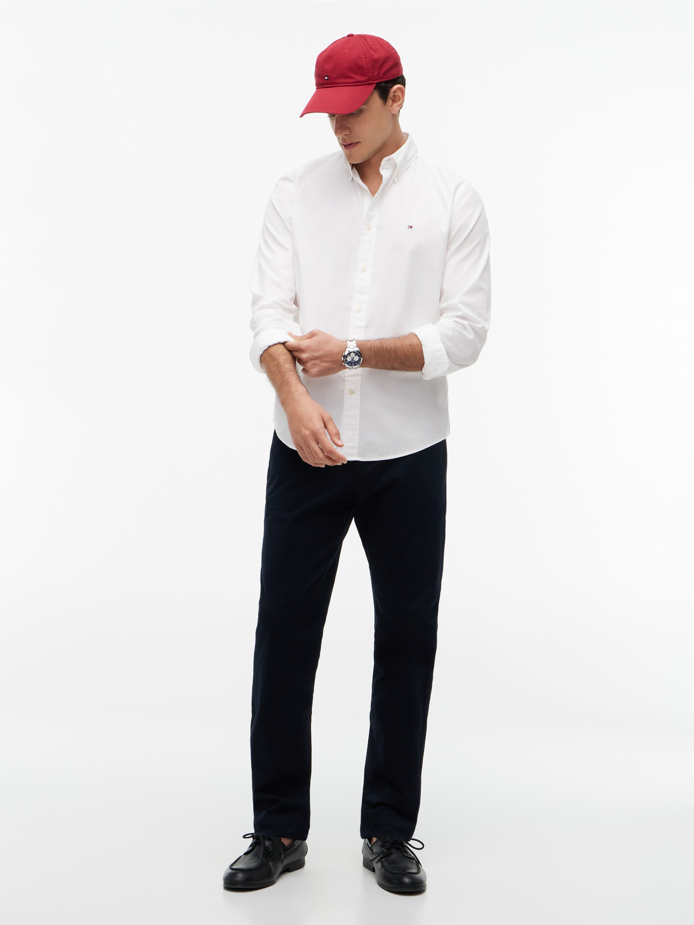 Tommy Hilfiger Chemise à manches longues »CORE FLEX POPLIN SOLID Regular Fit SHIRT« Coupe droite coton extensible