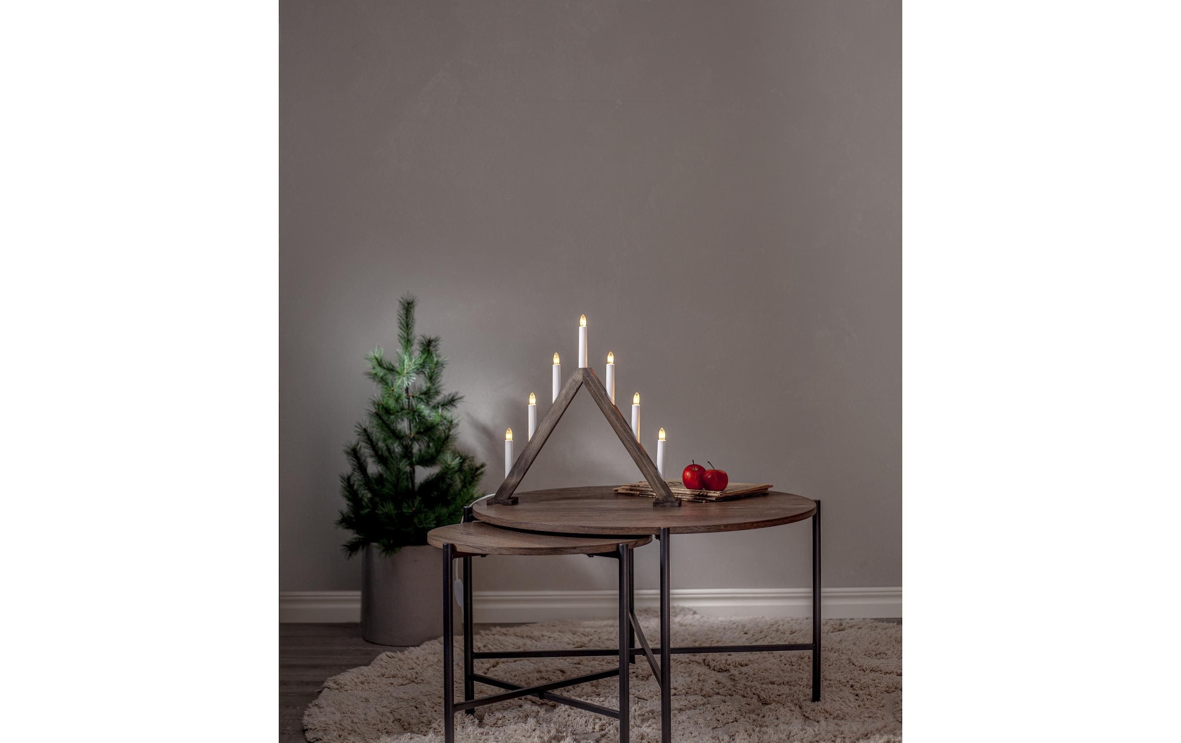   LED-Kerze »Star Trading Kerzenleuchter Tyra Indoor, 43.00 cm Höhe«