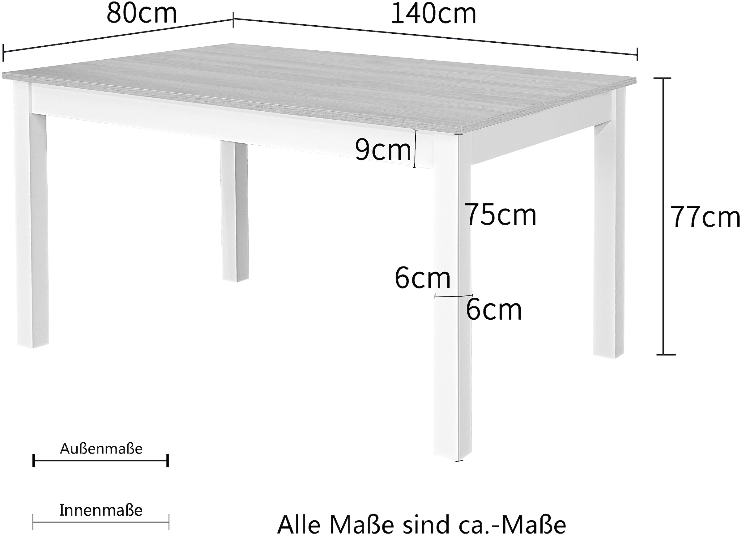 GOODproduct Esstisch »Olst, OTTOs Choice« im Landhaus Stil mit pflegeleichter Oberfläche, verschiedene Grössen