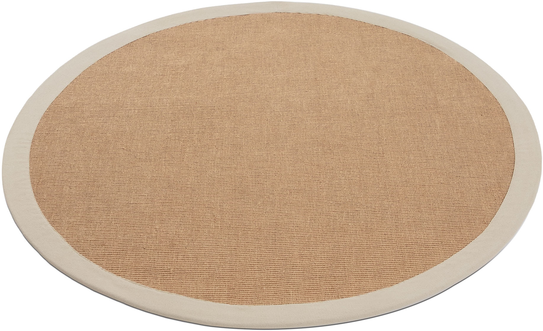carpetfine Tapis en sisal »Sisal« Rond 5 mm Höhe mit farbiger Bordüre, Anti-Rutsch Rückseite