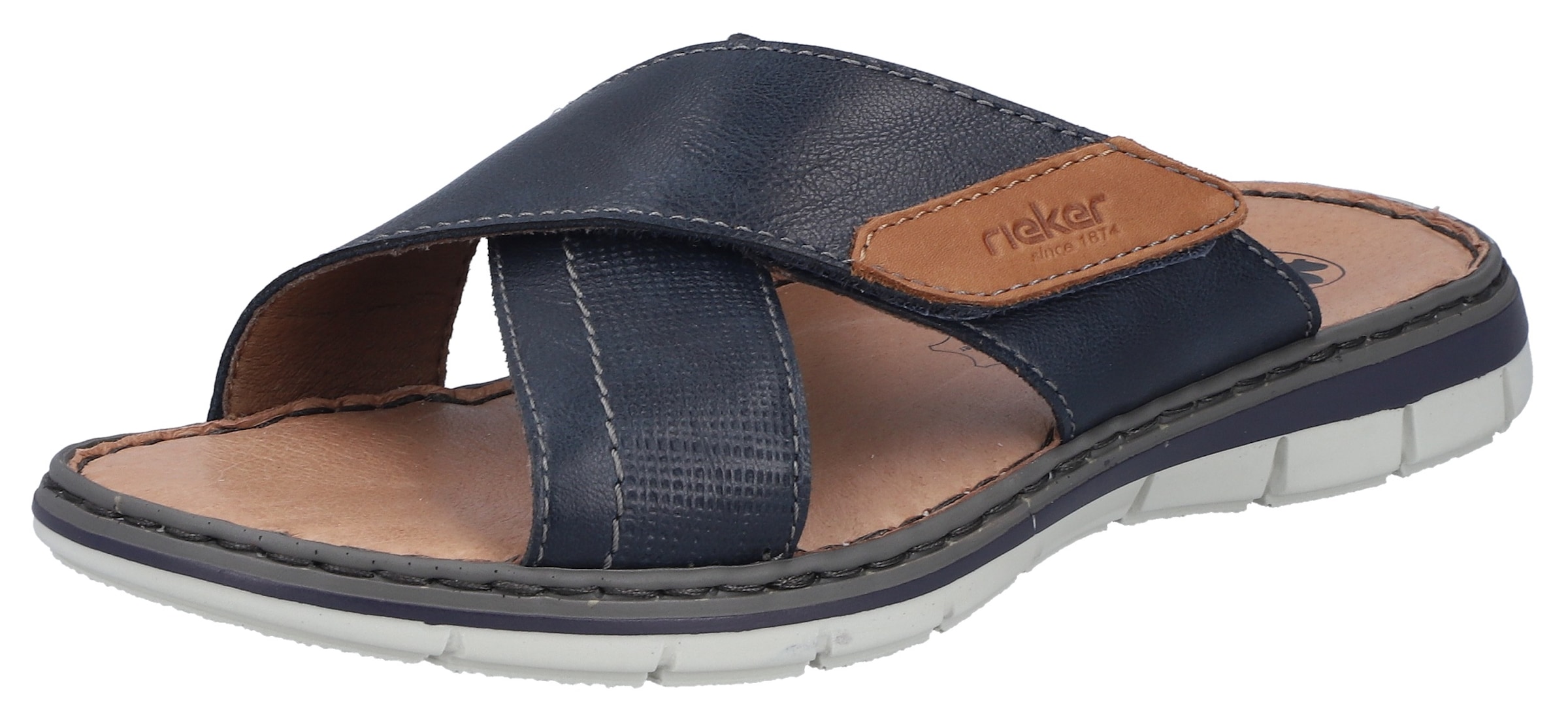 Rieker Pantolette  Sommerschuh, Strandschuh, Urlaubsschuh mit weicher Innensohle