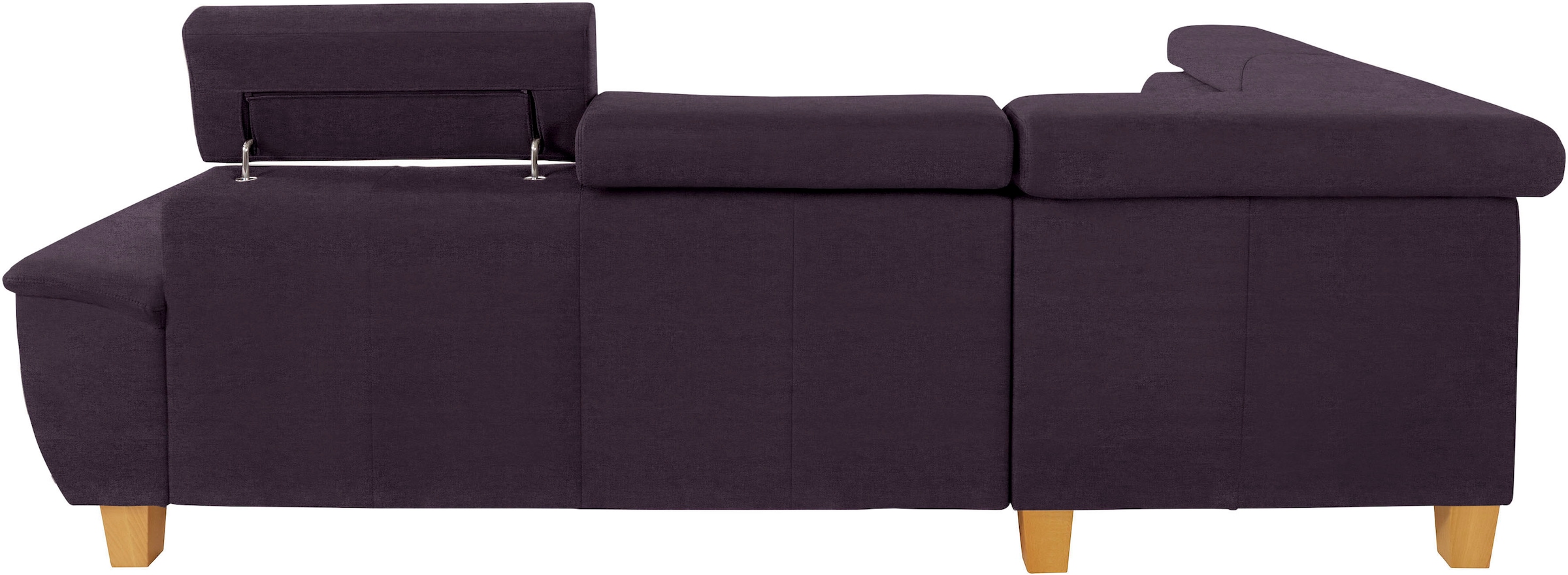 exxpo - sofa fashion Ecksofa »Enya, aufwendige Detailverarbeitung, hoher Sitzkomfort, bequem, L-Form« mit Kopfteilverstellung, wahlweise Bettfunktion u. Bettkasten