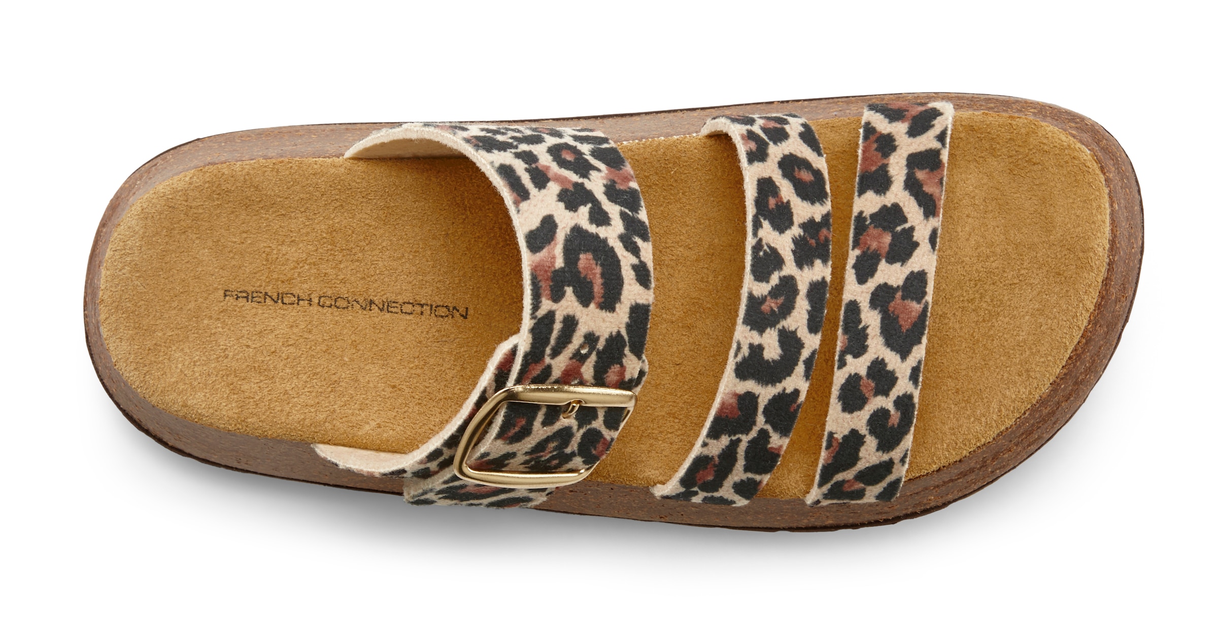 French Connection Pantolette »Mule, Sandale, offener Schuh, Sommerschuhe«  aus Leder mit Korkfussbett und Plateausohle