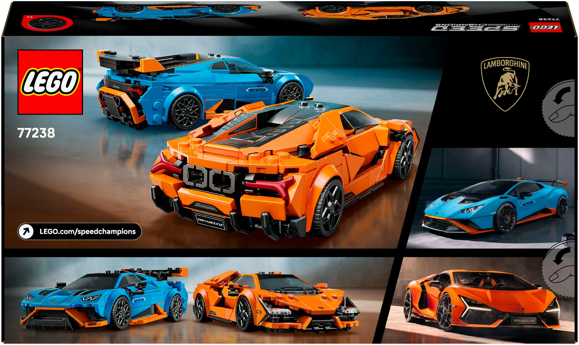 LEGO® Pions de construction »Lamborghini Revuelto und Huracán STO (77238), LEGO Speed Champions« Made in Europe