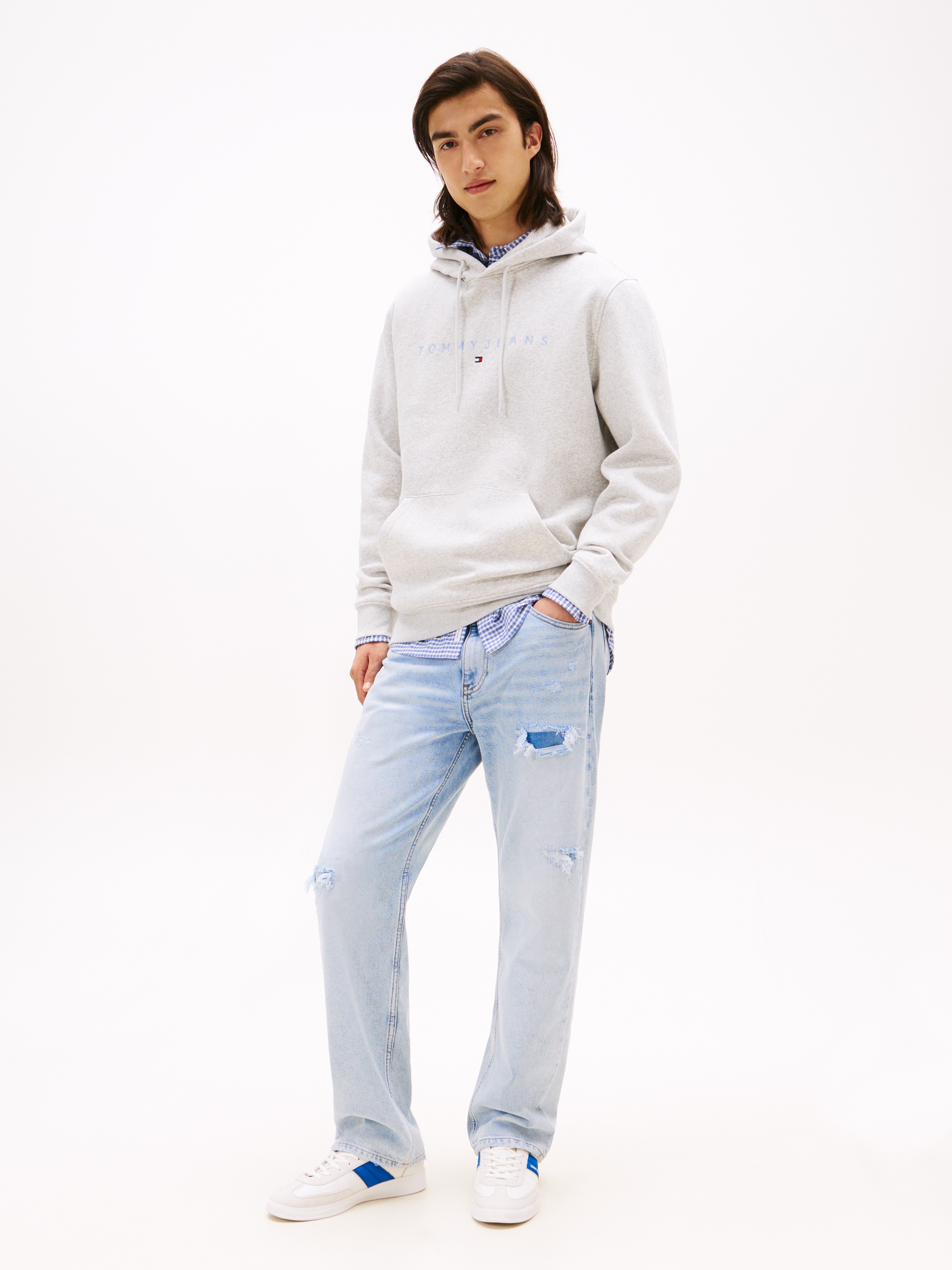 Tommy Jeans Hoodie »TJM REG LINEAR LOGO HOODIE EXT« mit Logo-Stickerei