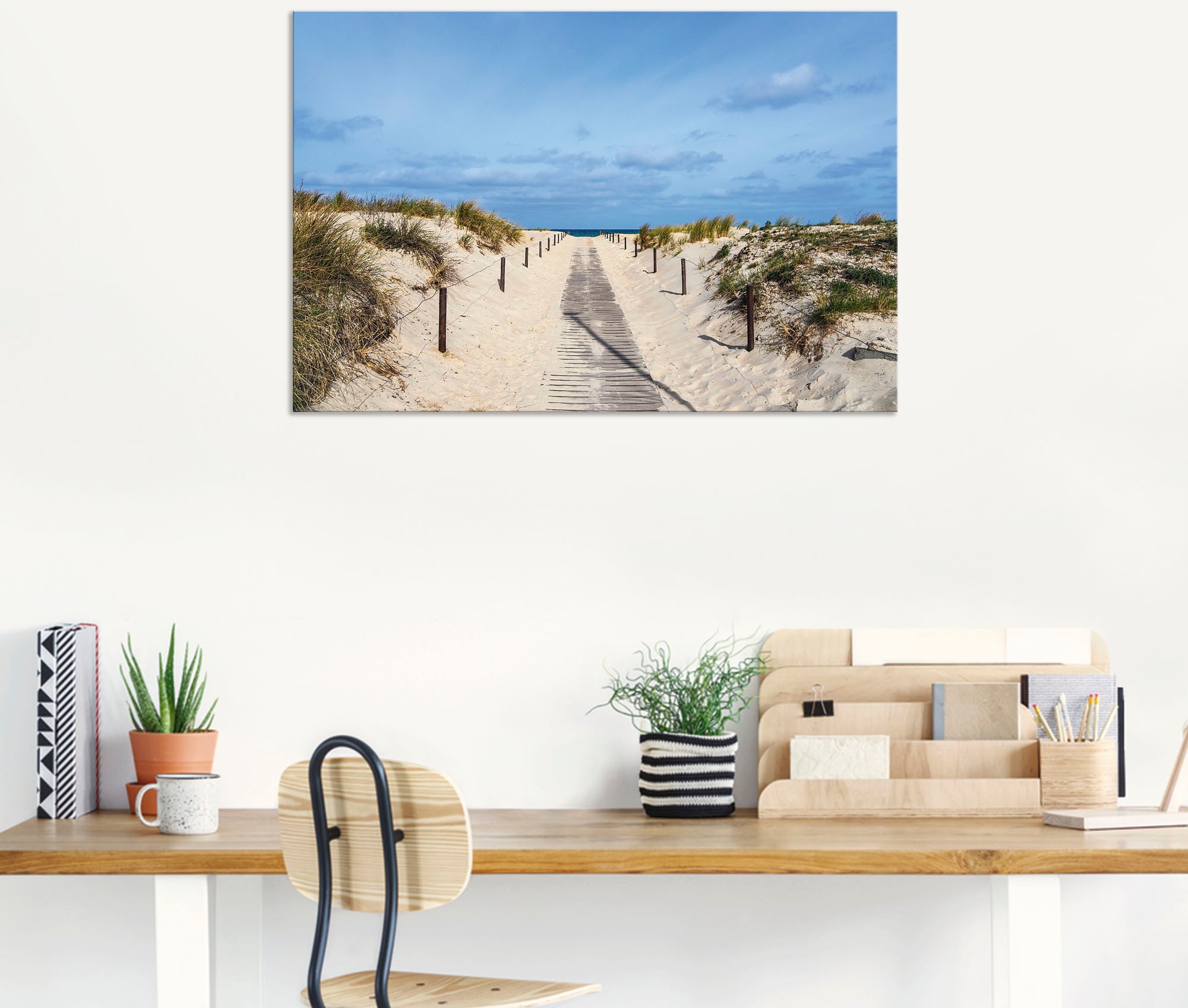 Artland Wandbild »Strandaufgang an Küste der Ostsee«, Strandbilder, (1 St.),  als Alubild, Leinwandbild, Wandaufkleber oder Poster in versch. Grössen