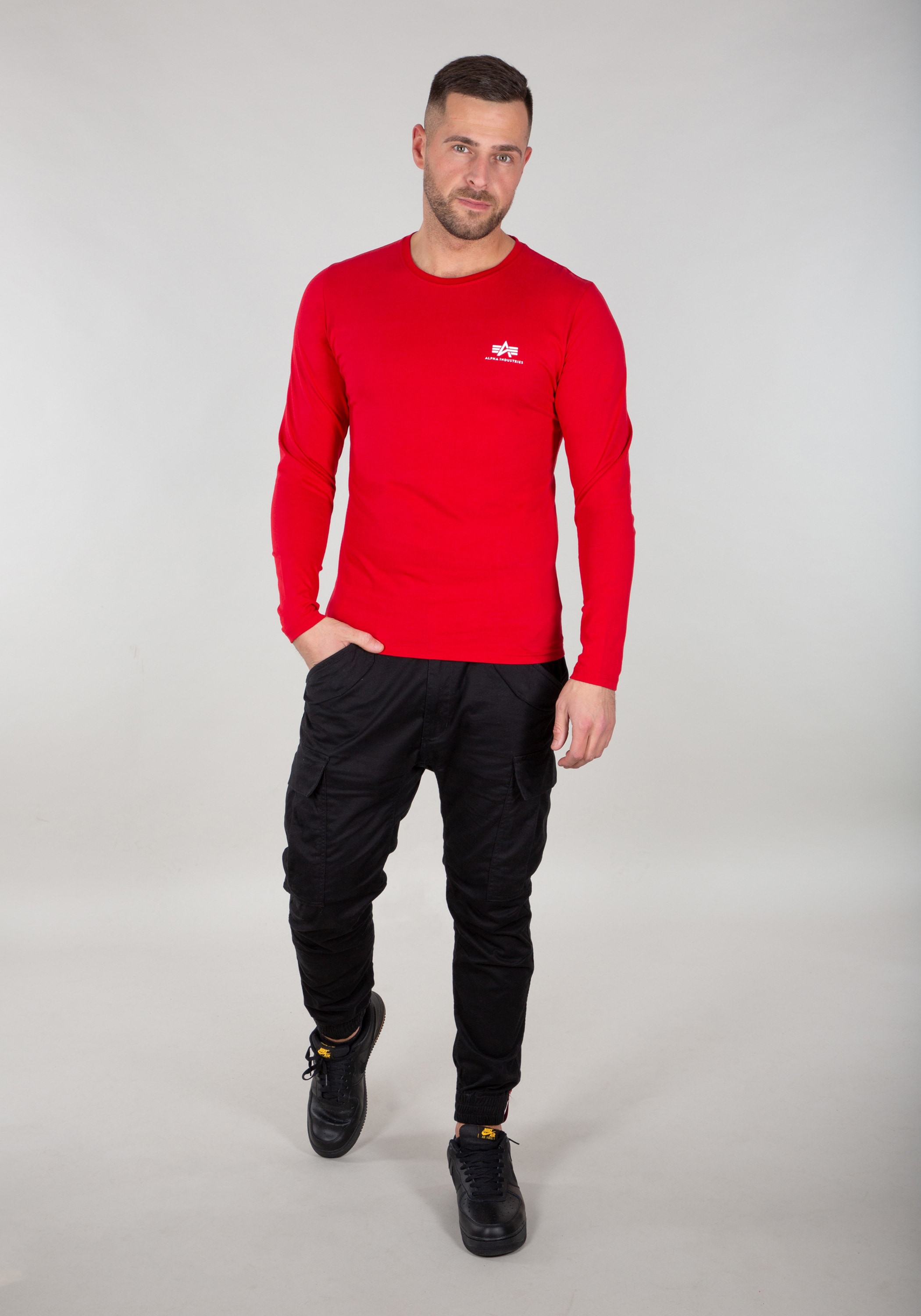 Alpha Industries Longsleeve »Alpha Industries Men - Longsleeves Back Print Heavy LS«