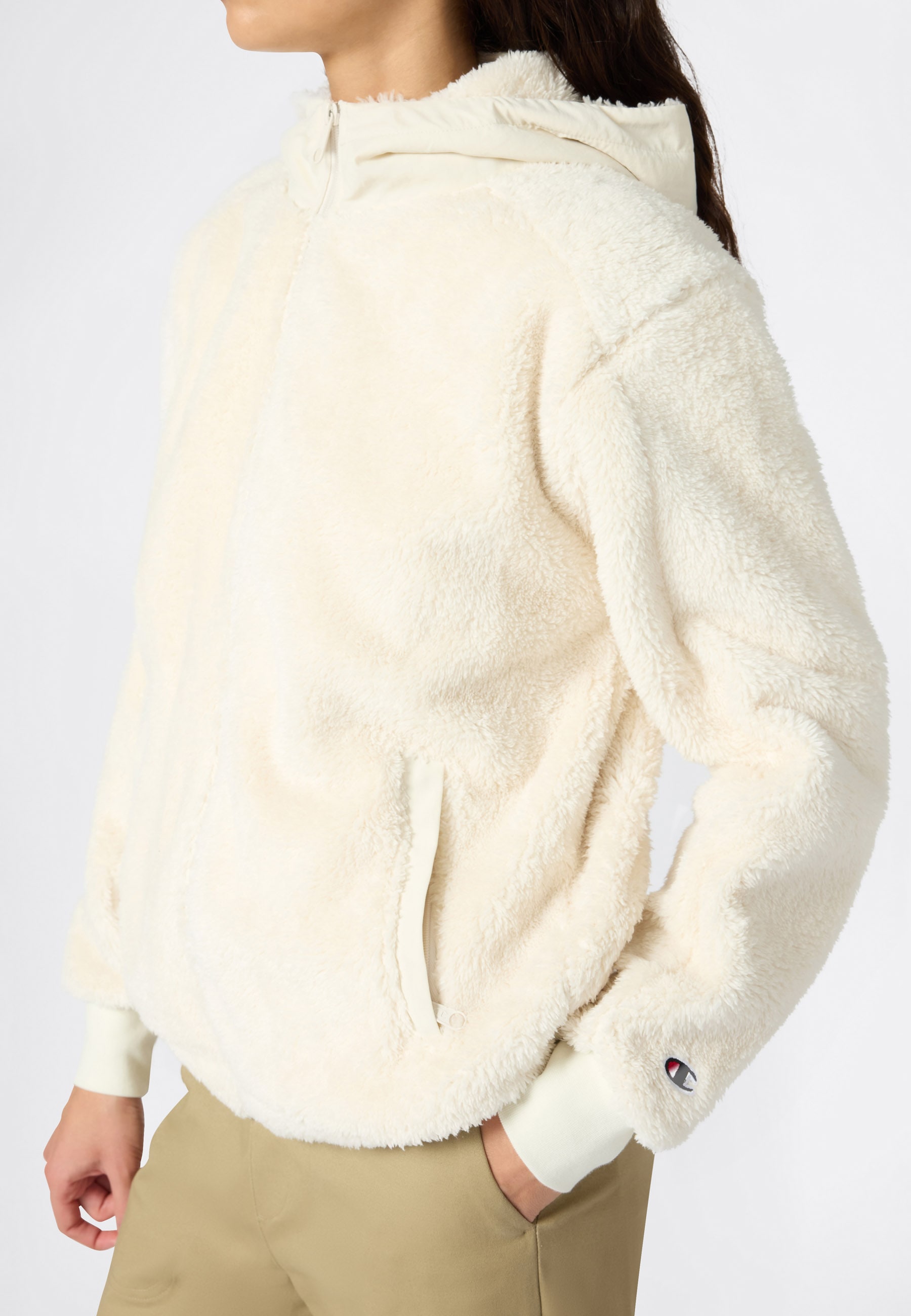 Champion Veste polaire »Polar Full Zip Hoodie« leichtes Gewicht, aus Polyester und Baumwolle, 1-teiliges Design