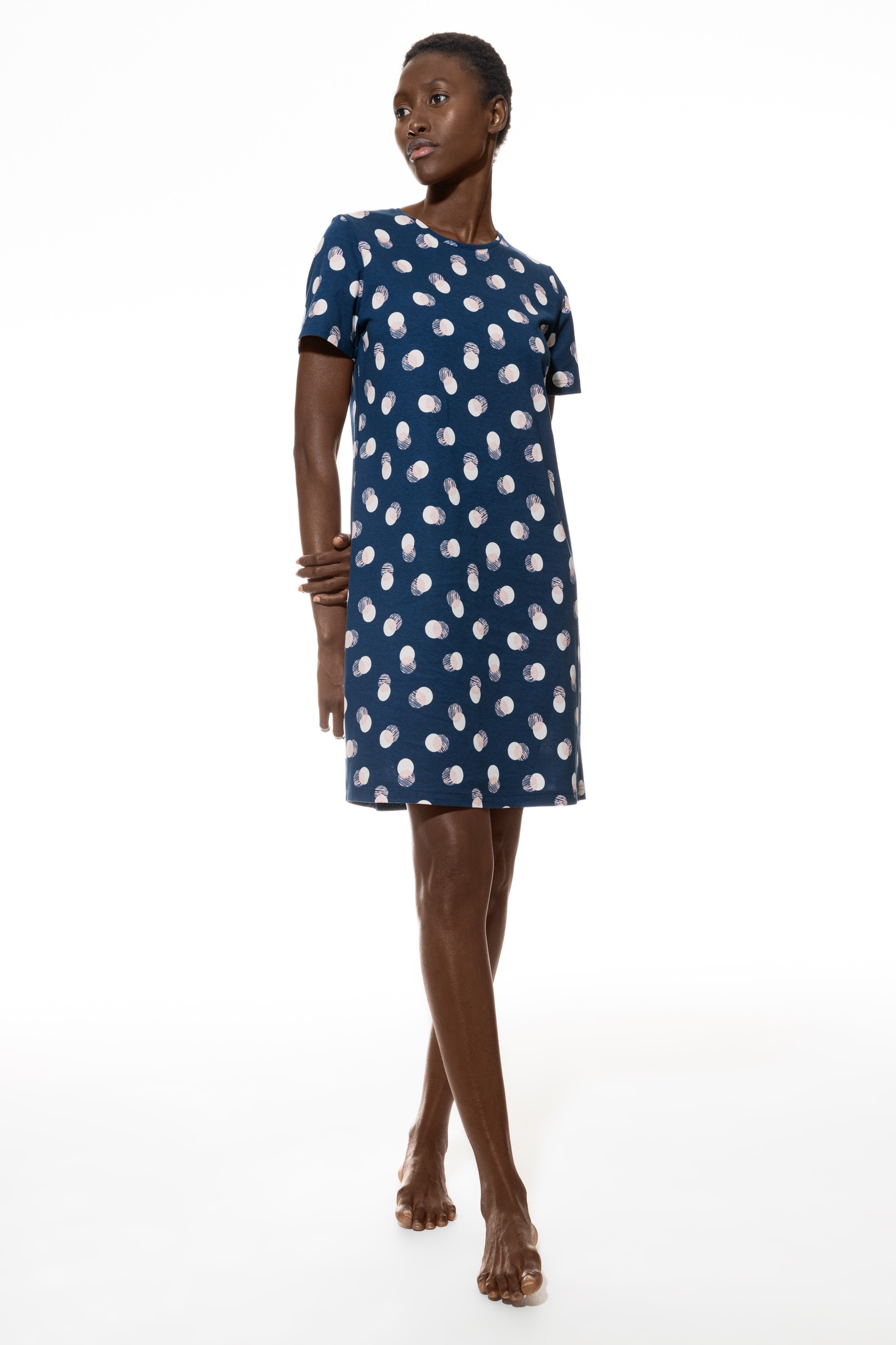 Image of Mey Nachthemd "Scribbled Dots" Ohne Taschen Farbiger Punkteprint