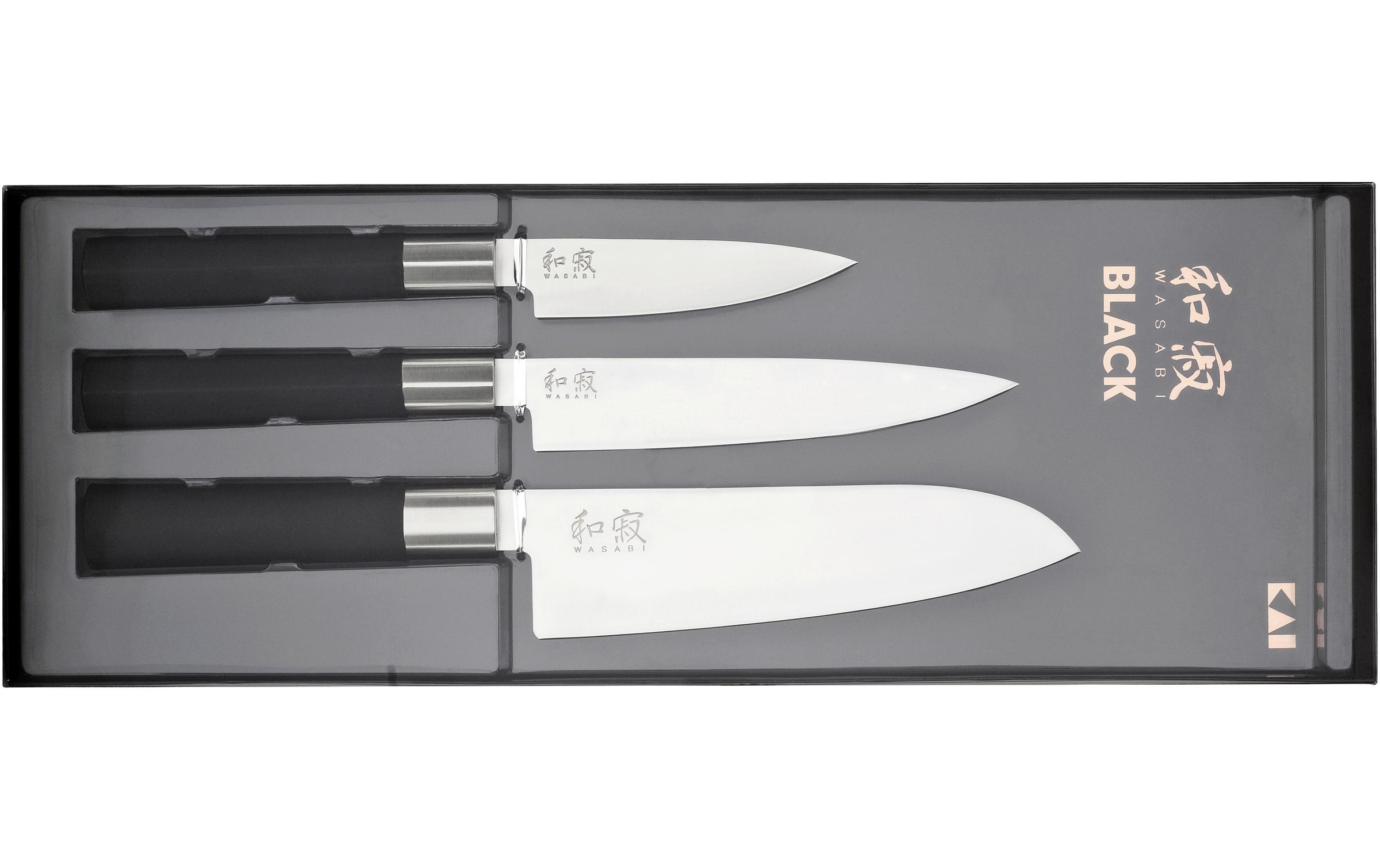 Image of KAI Messer-Set "Wasabi 3 tlg. Schwar"