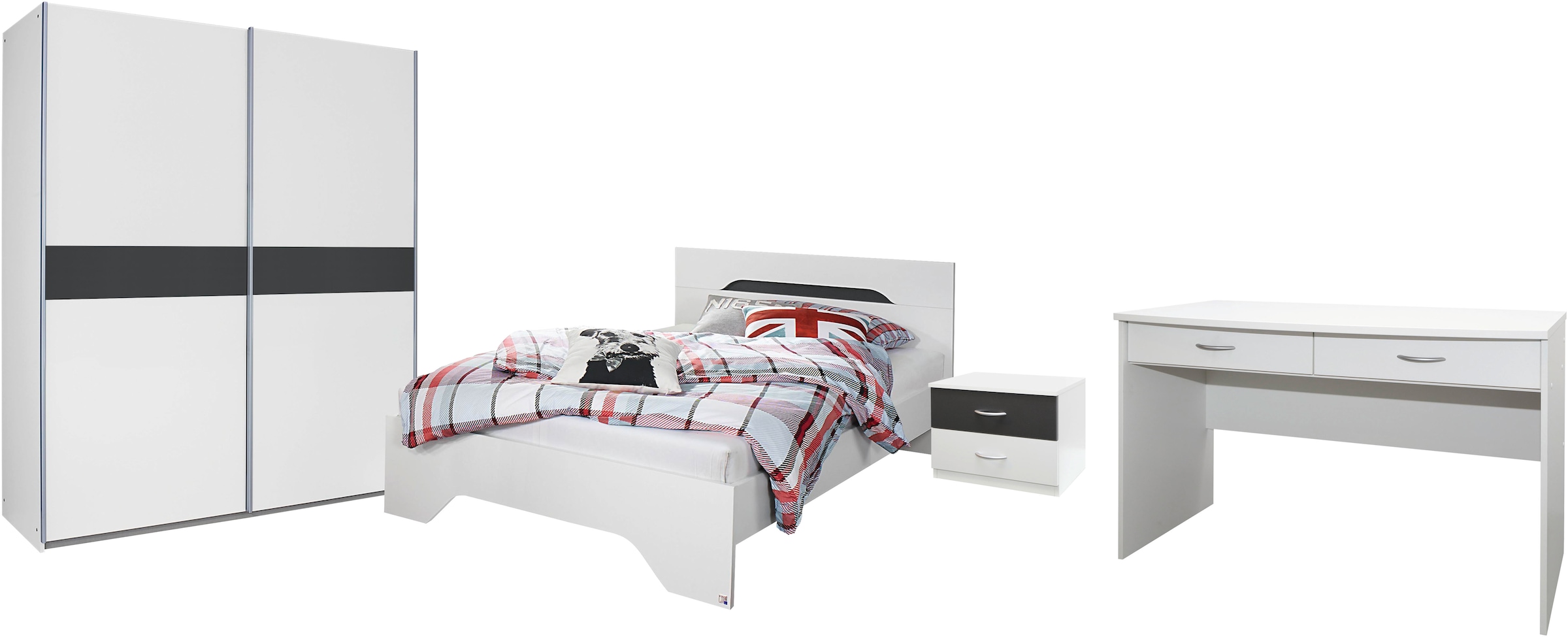 Jugendzimmer-Set »Komplettschlafzimmer Schlafzimmer NOOSA mit Schrank Breite 175 cm,«,...