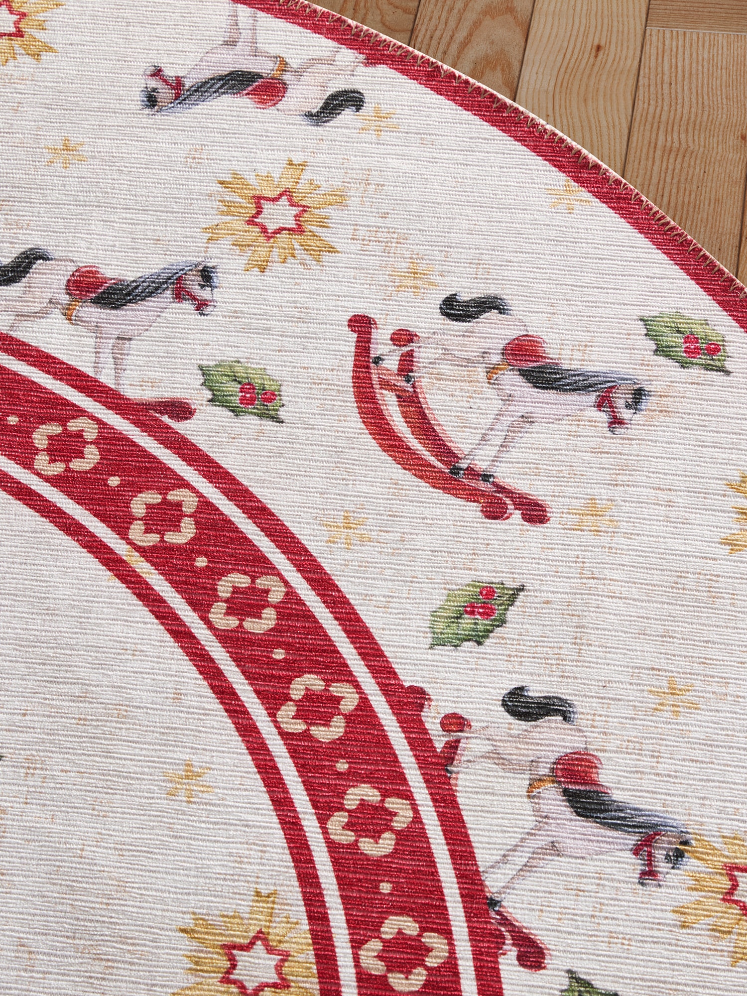 Villeroy & Boch Teppich »Toy's Delight Limited Edition Santa Claus« rund 3 mm Höhe Limited Edition, Weihnachten, Wohnzimmer, Baumrock, Waschbar, Rund