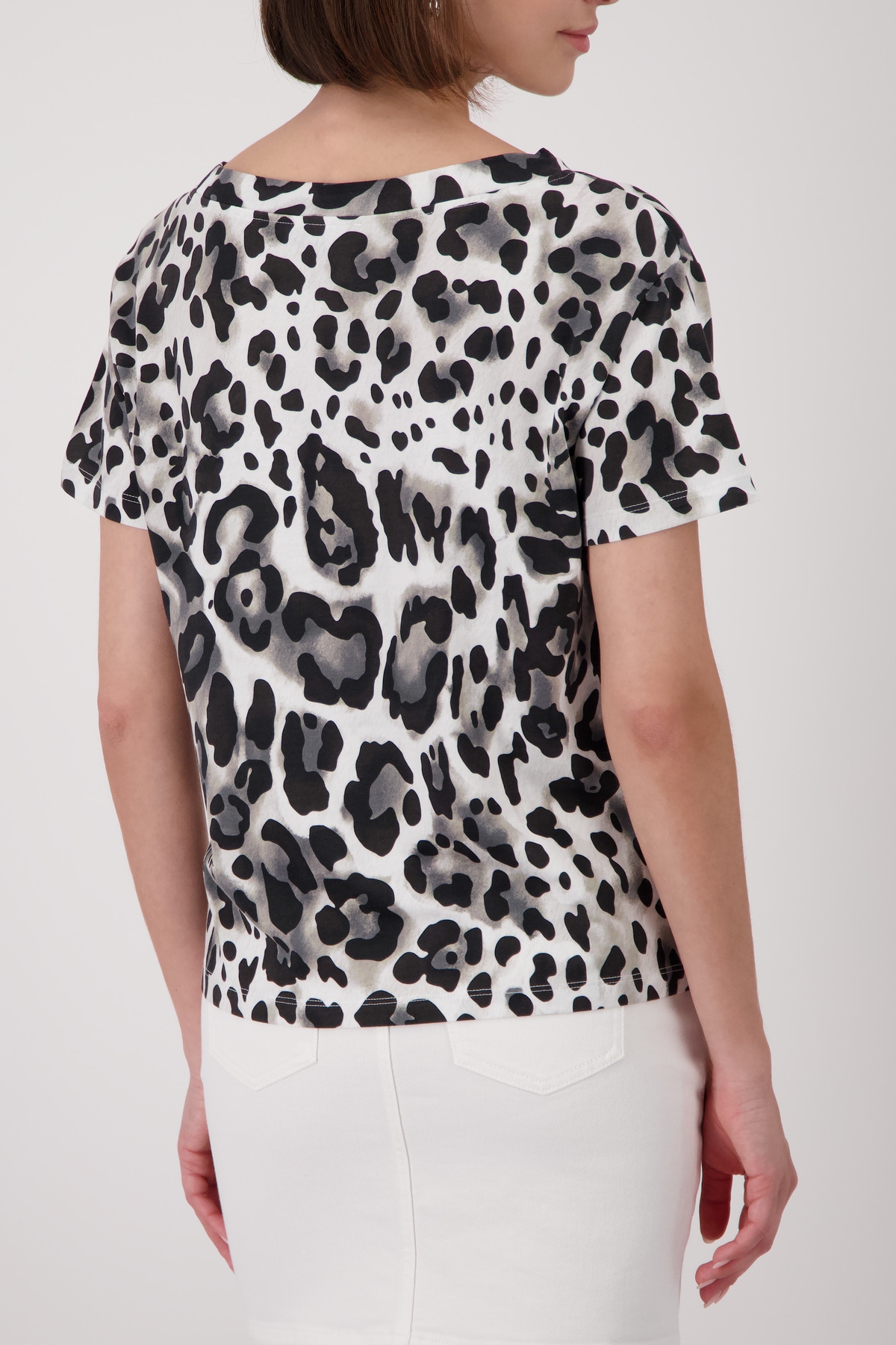 Monari T-Shirt »Shirt Leodruck allover« Regular fit mit Leomuster