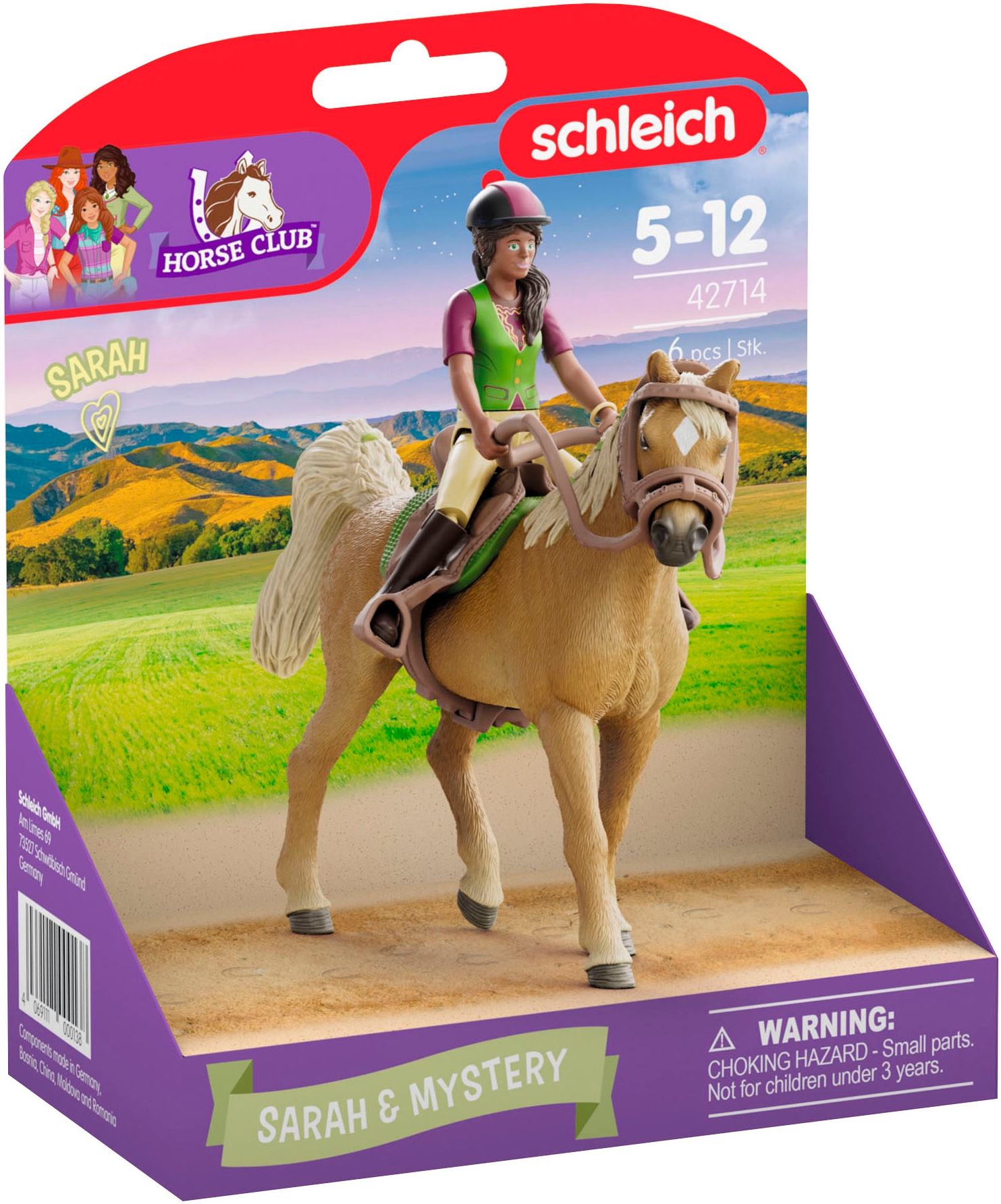Schleich® Spielfigur »HORSE CLUB, Sarah & Mystery  (42714)« Made in Europe