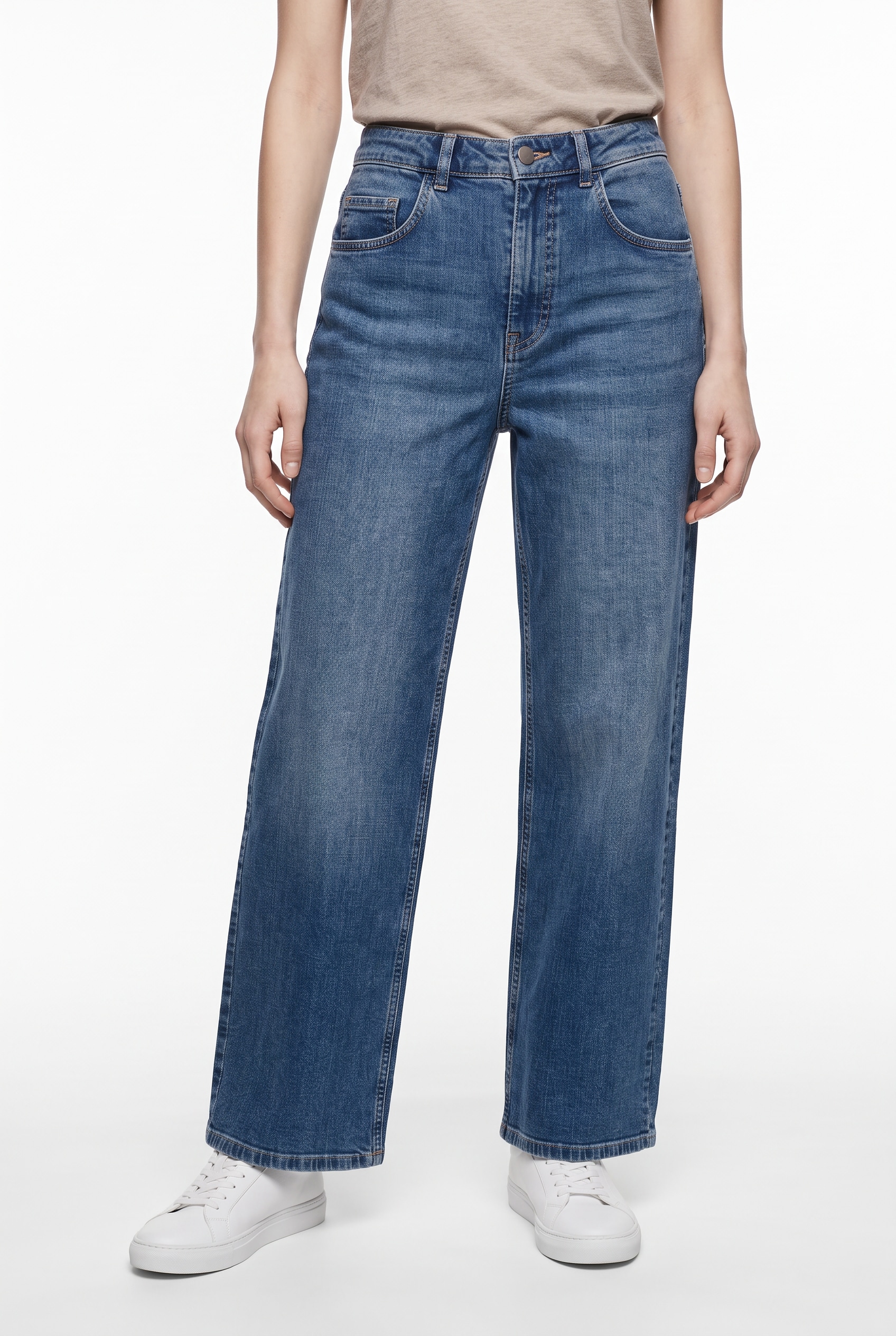 Image of Vero Moda High-waist-Jeans "VMTHEA HR WIDE DENIM JEANS MIX" Baumwollmischung, oversize, high waist, wide leg